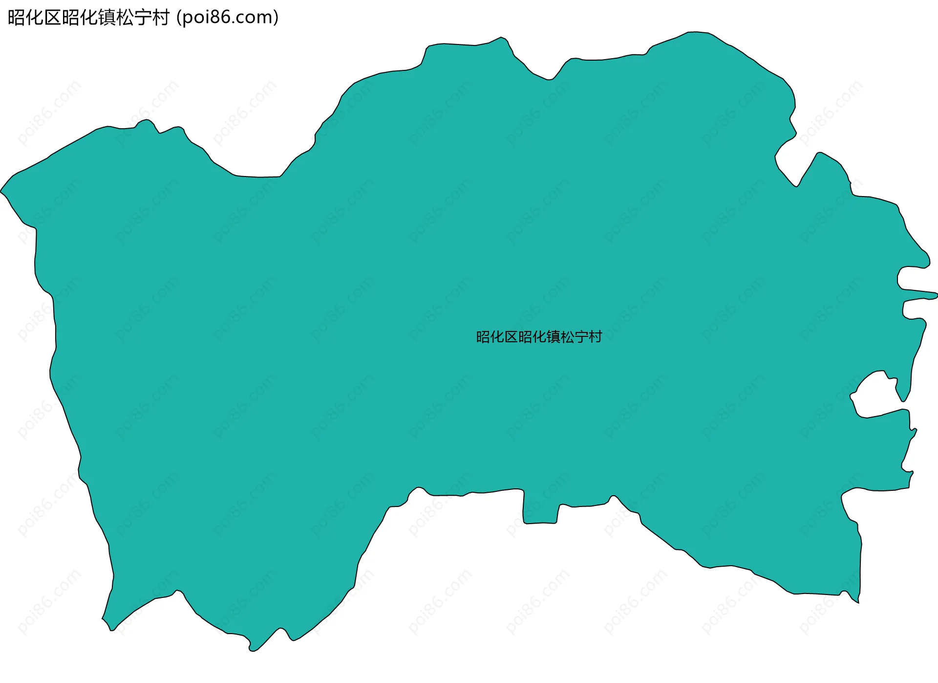 昭化区昭化镇松宁村边界地图
