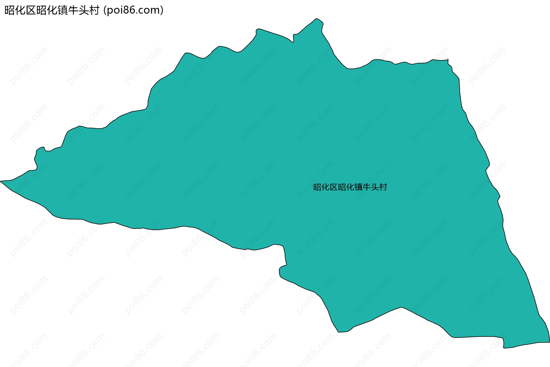 昭化区昭化镇牛头村边界地图