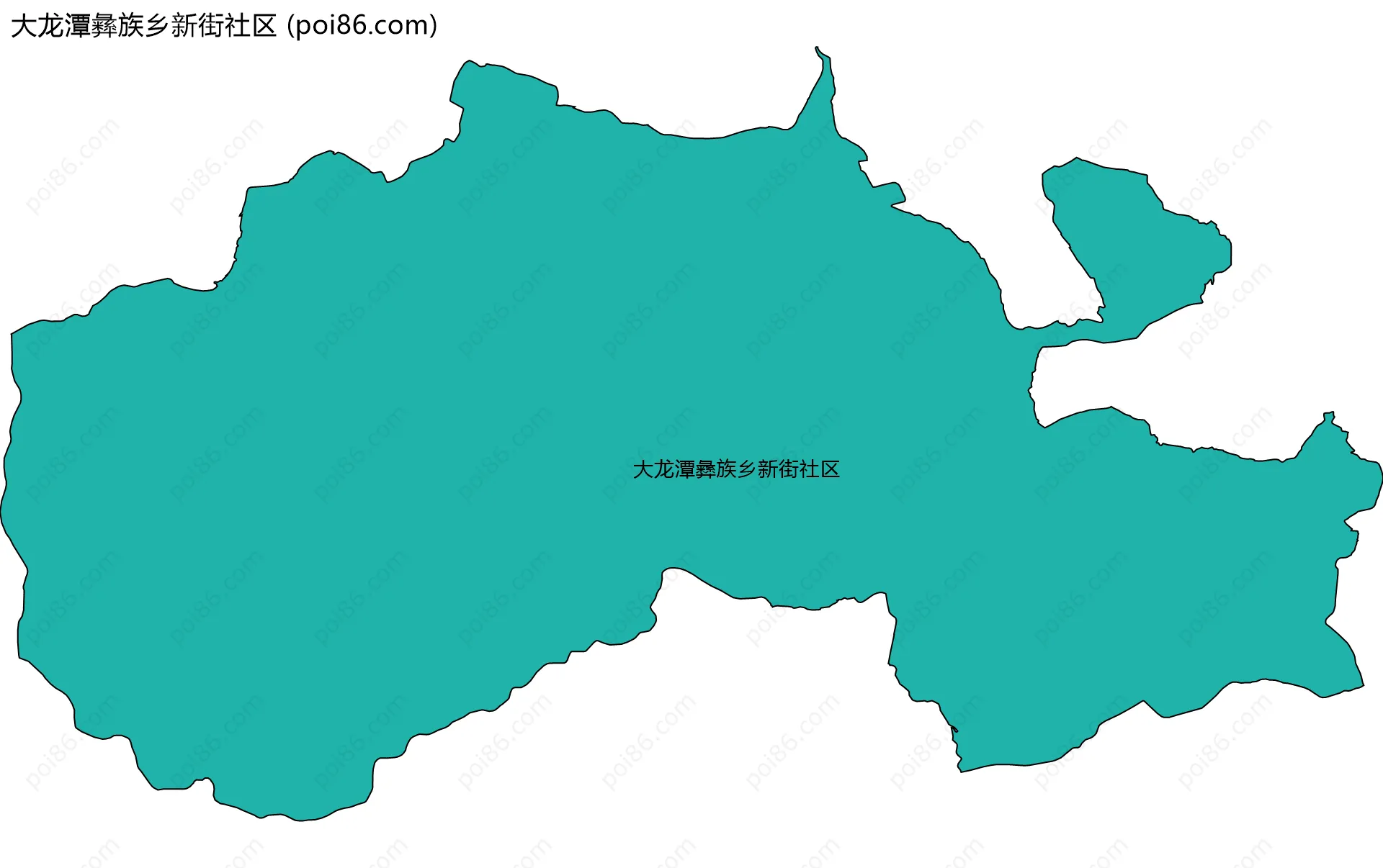 大龙潭彝族乡新街社区边界地图