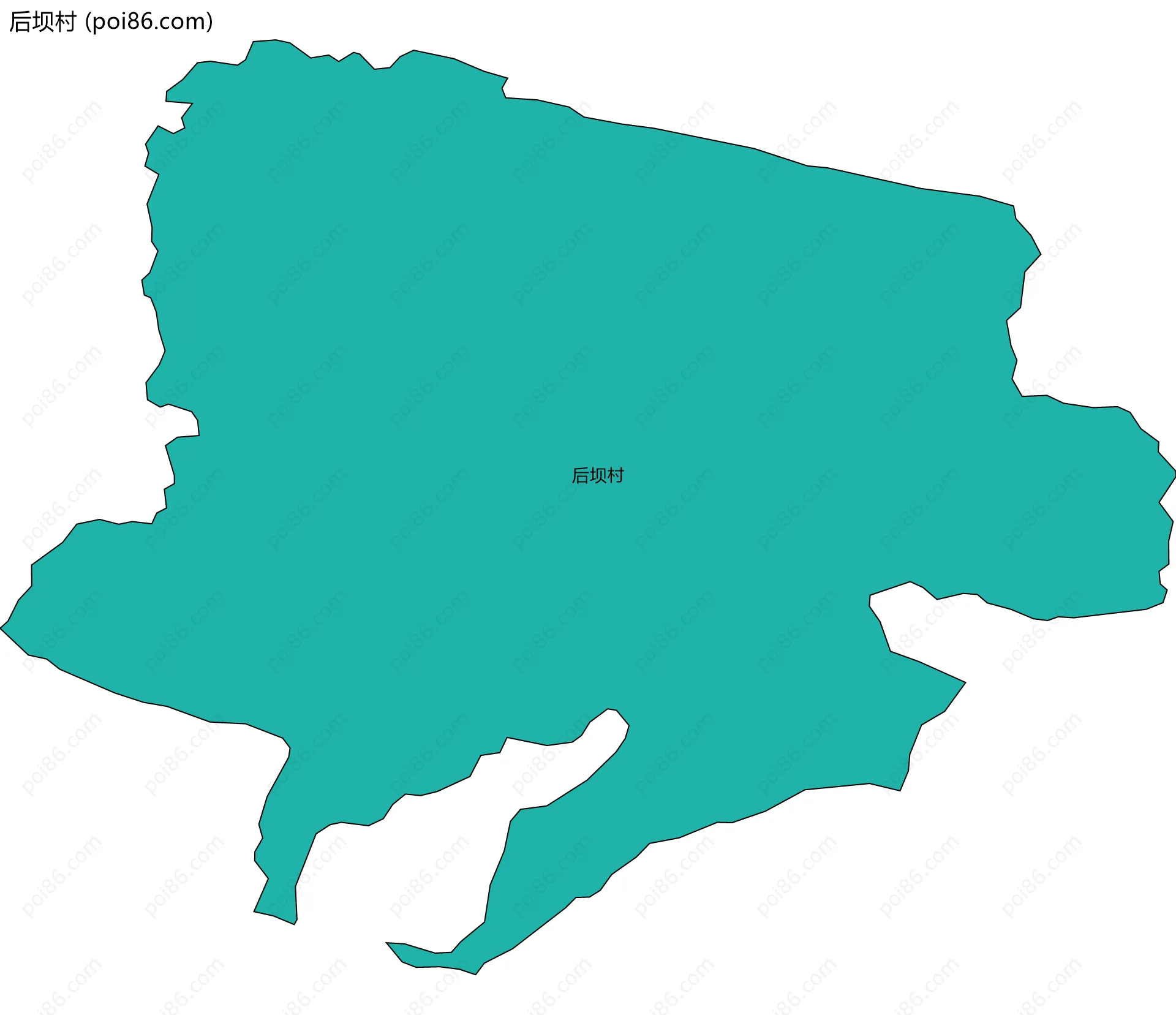 后坝村边界地图