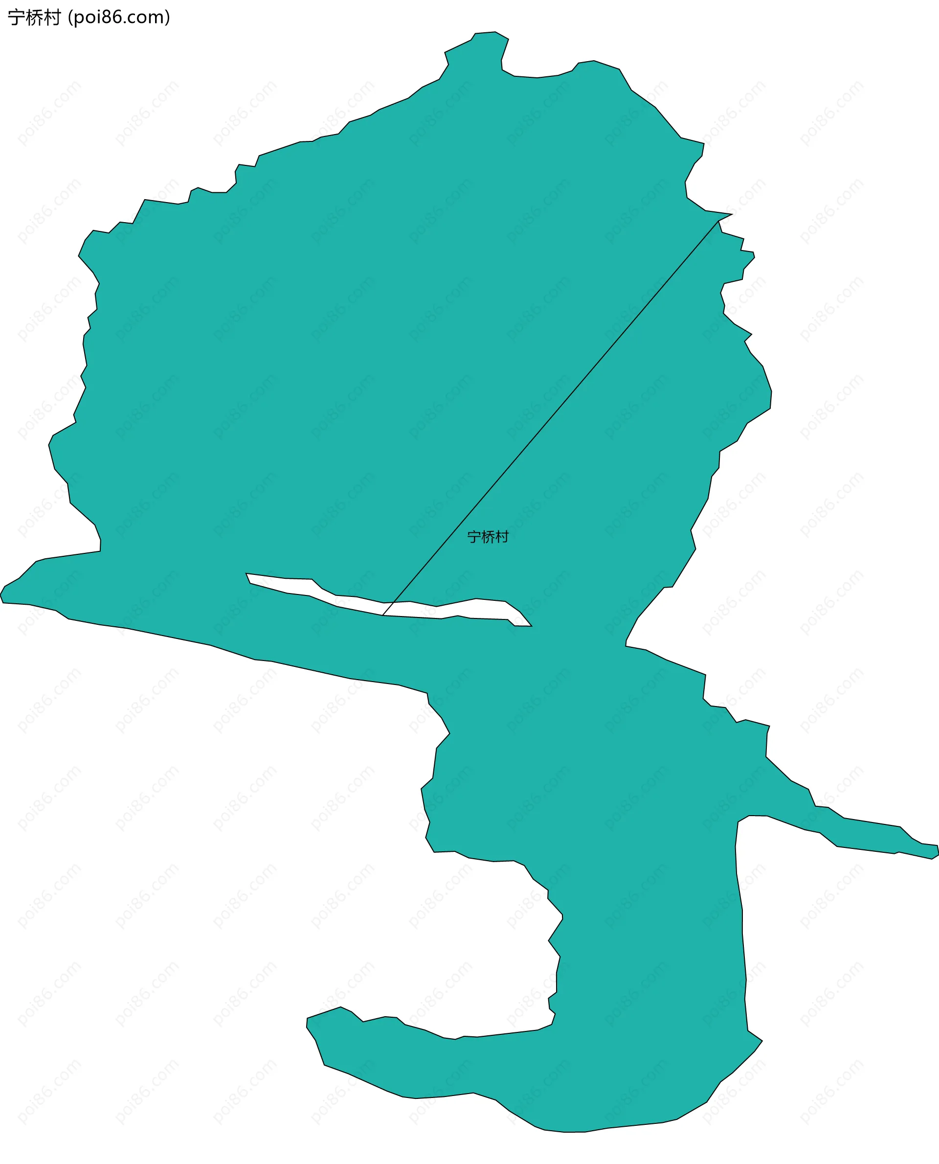 宁桥村边界地图