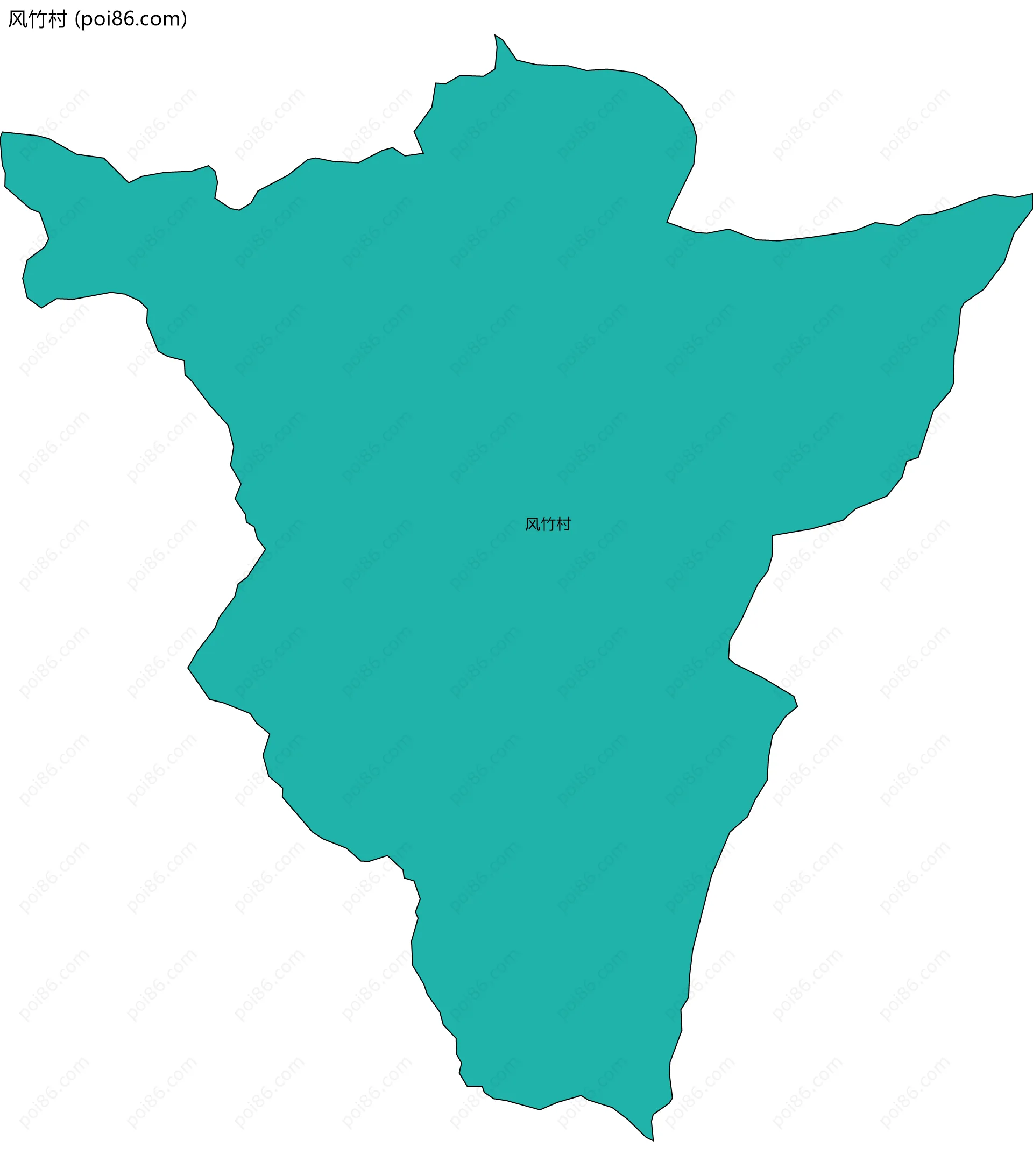 风竹村边界地图