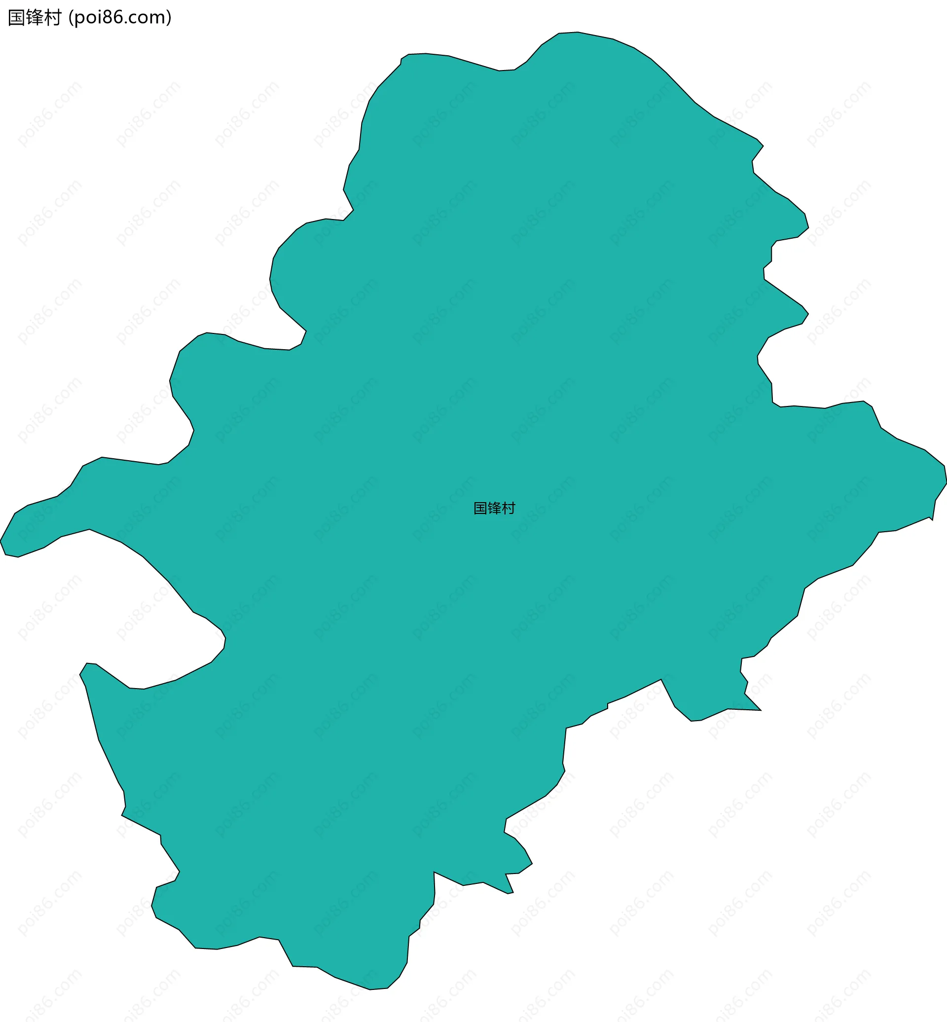 国锋村边界地图