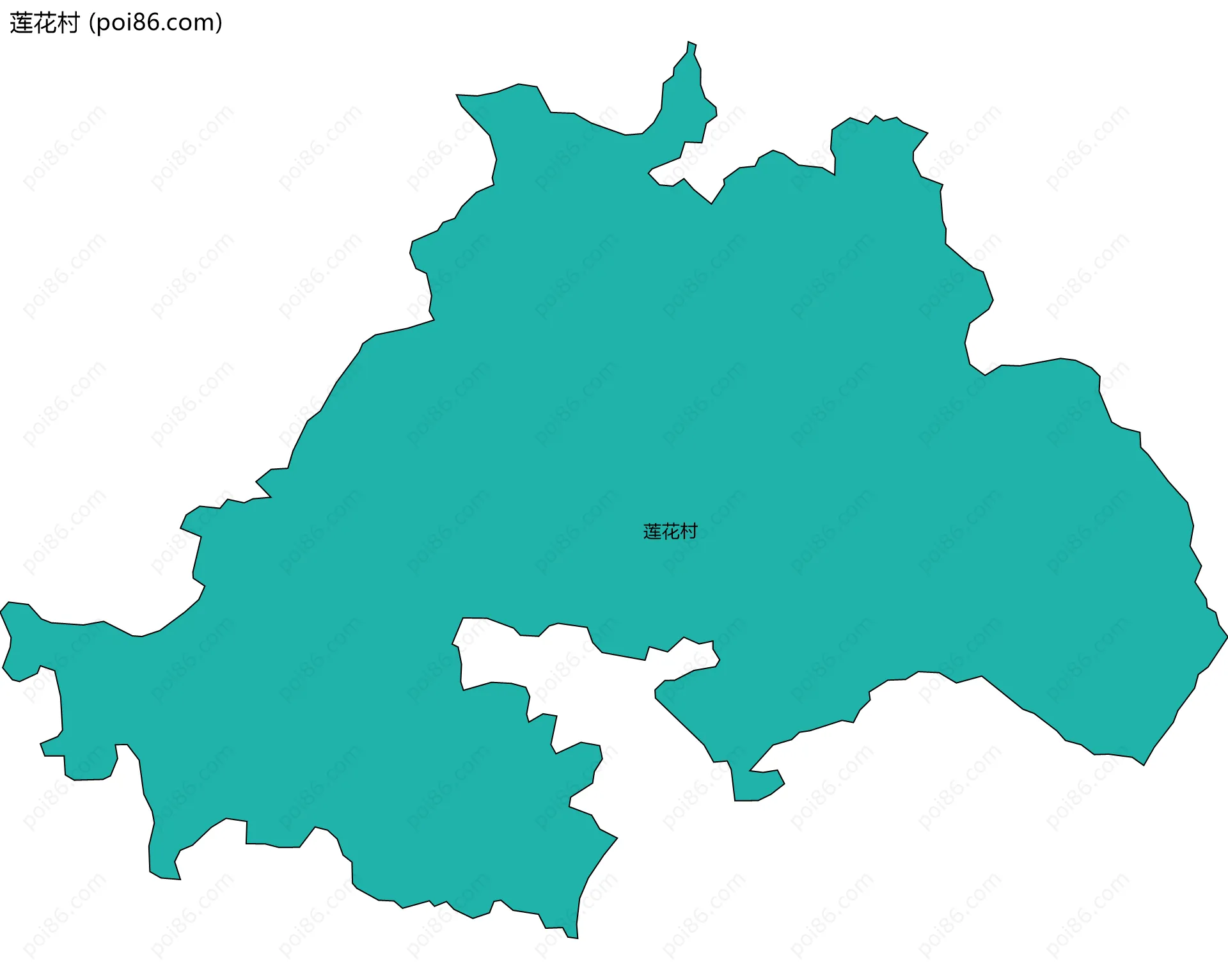 莲花村边界地图