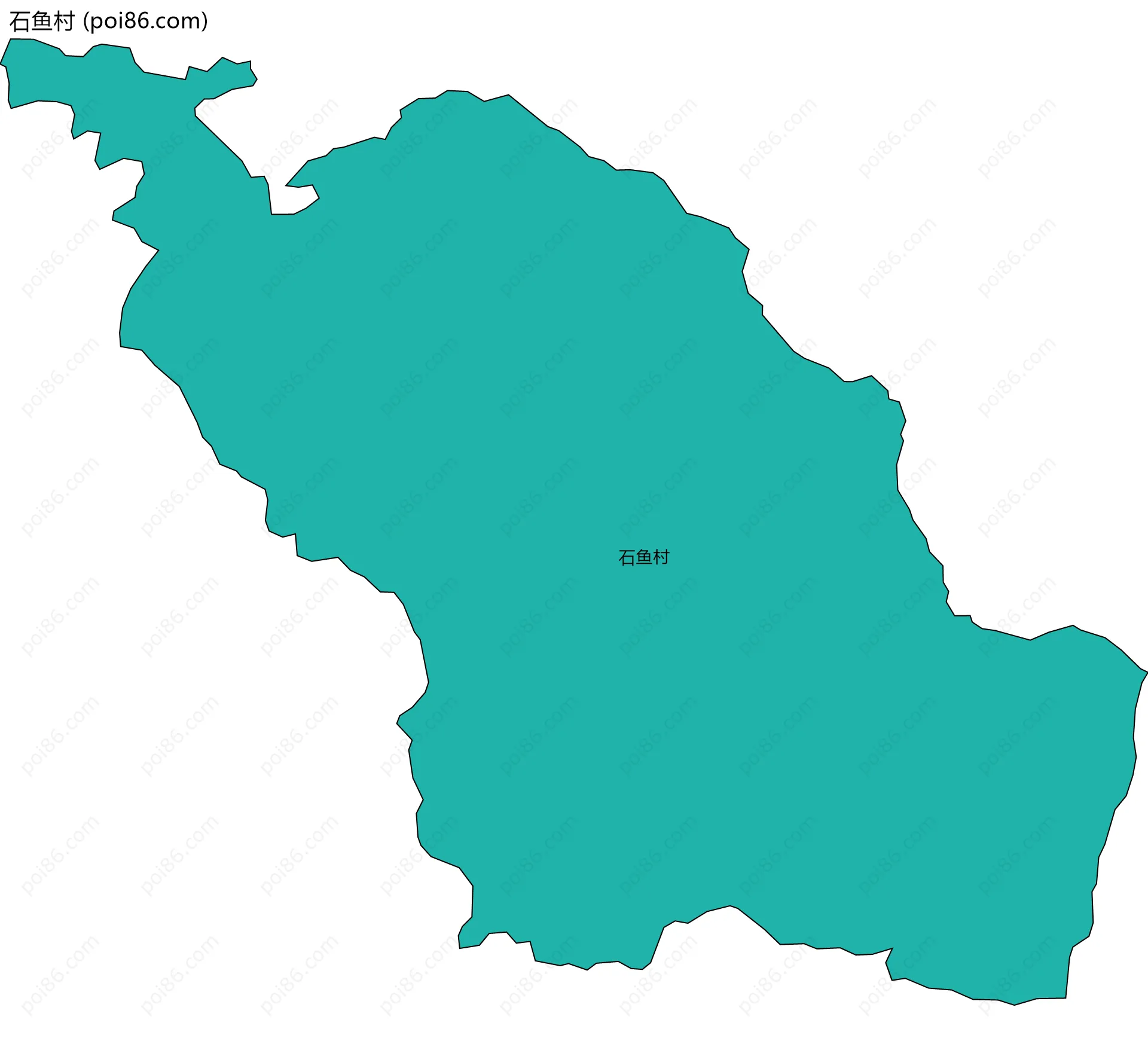 石鱼村边界地图