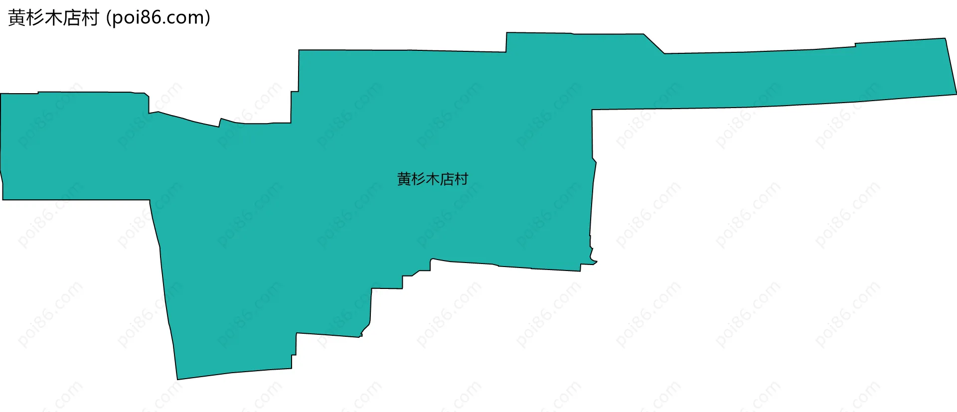 黄杉木店村边界地图