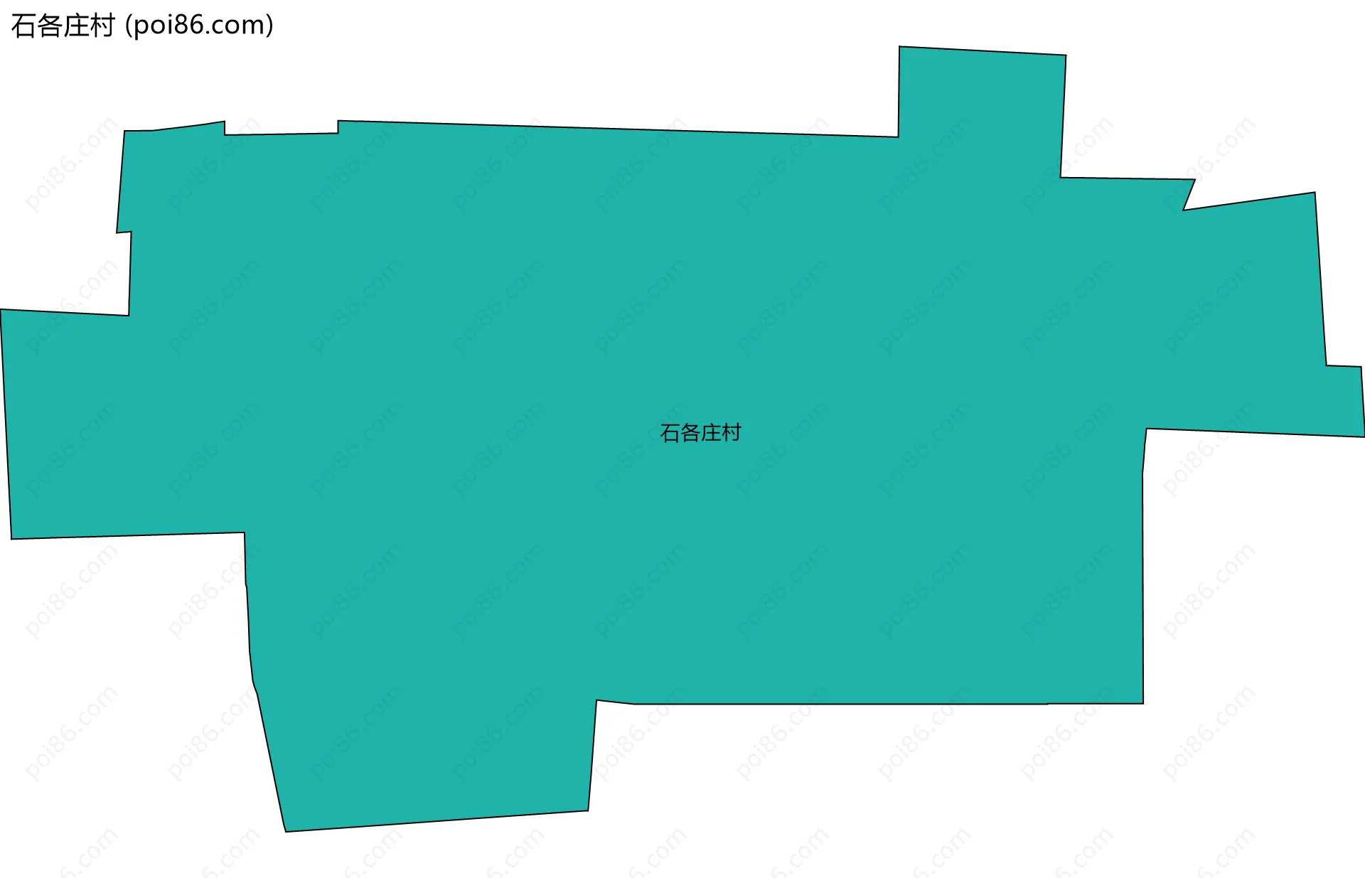 石各庄村边界地图