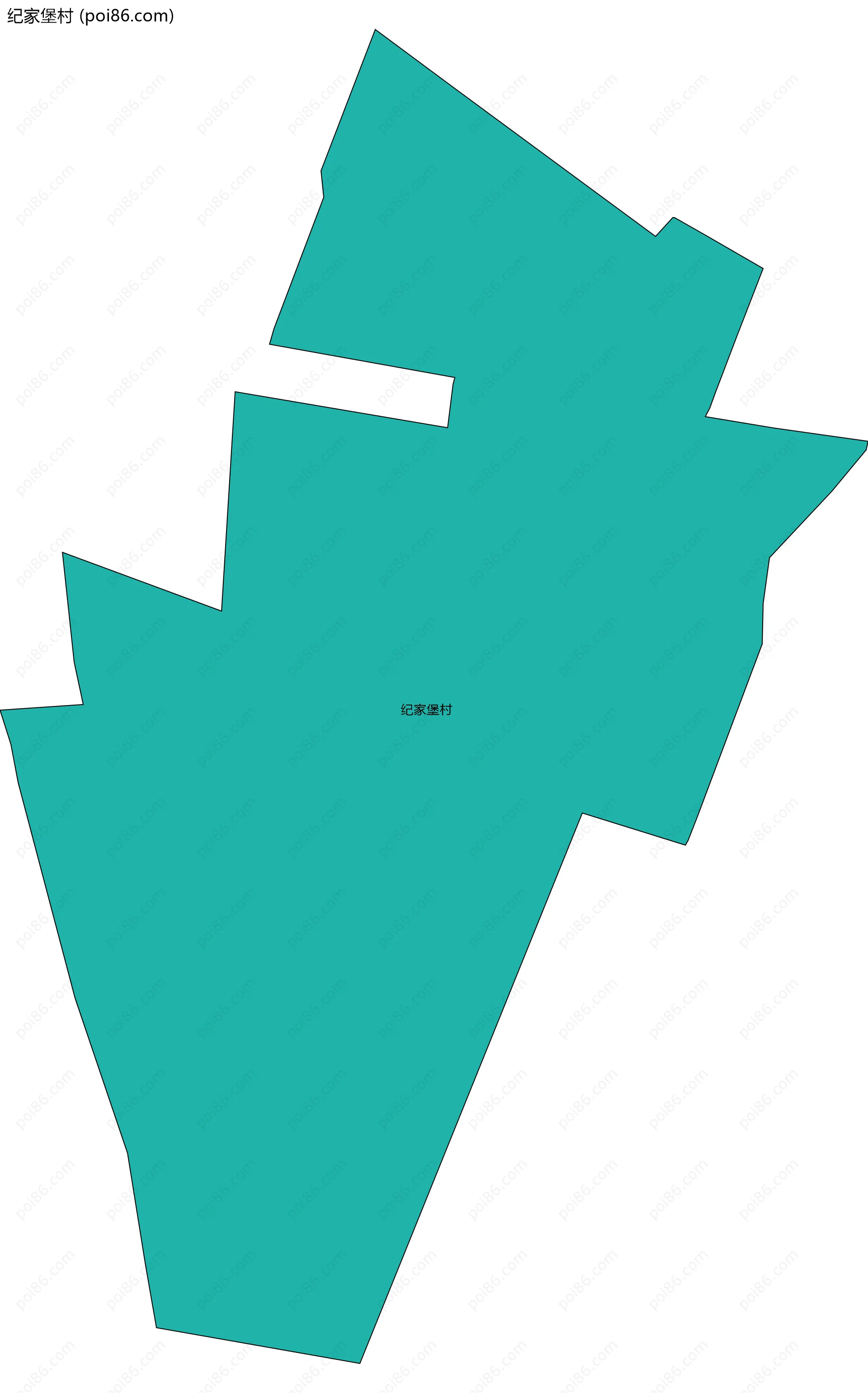 纪家堡村边界地图