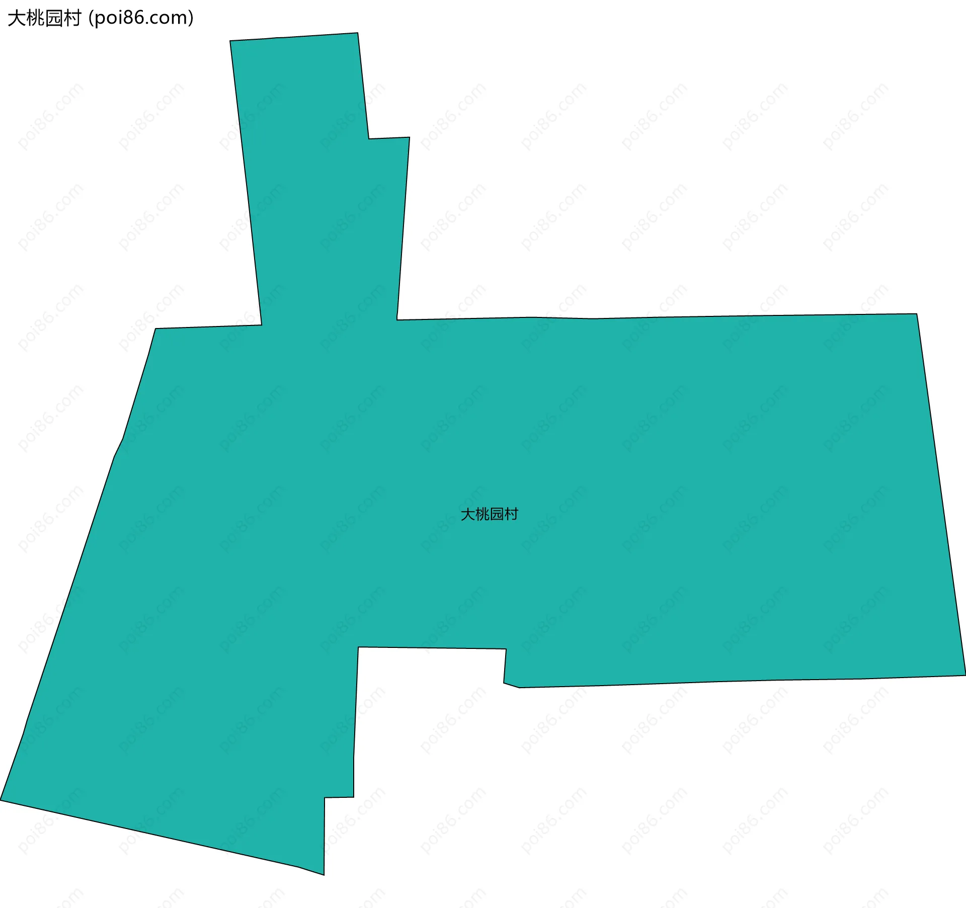 大桃园村边界地图