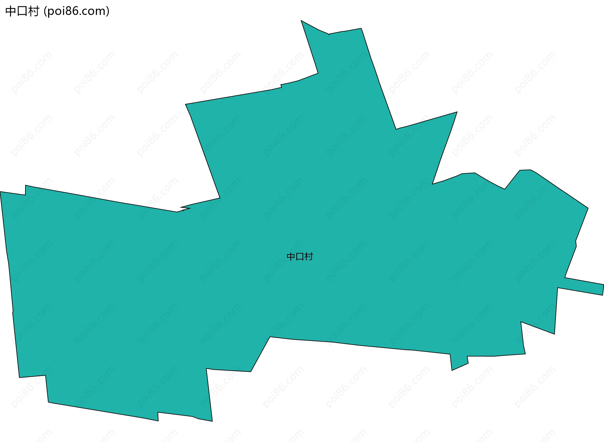 中口村边界地图