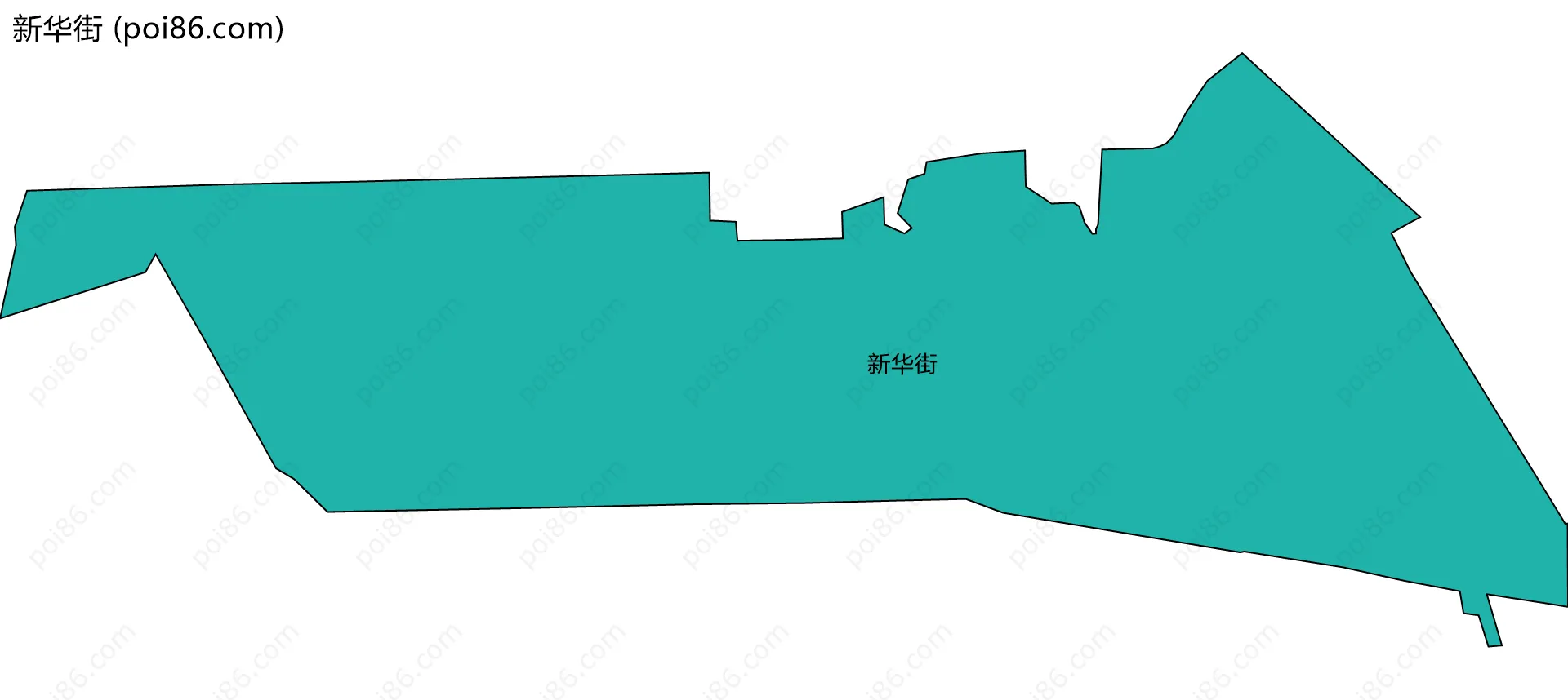 新华街边界地图