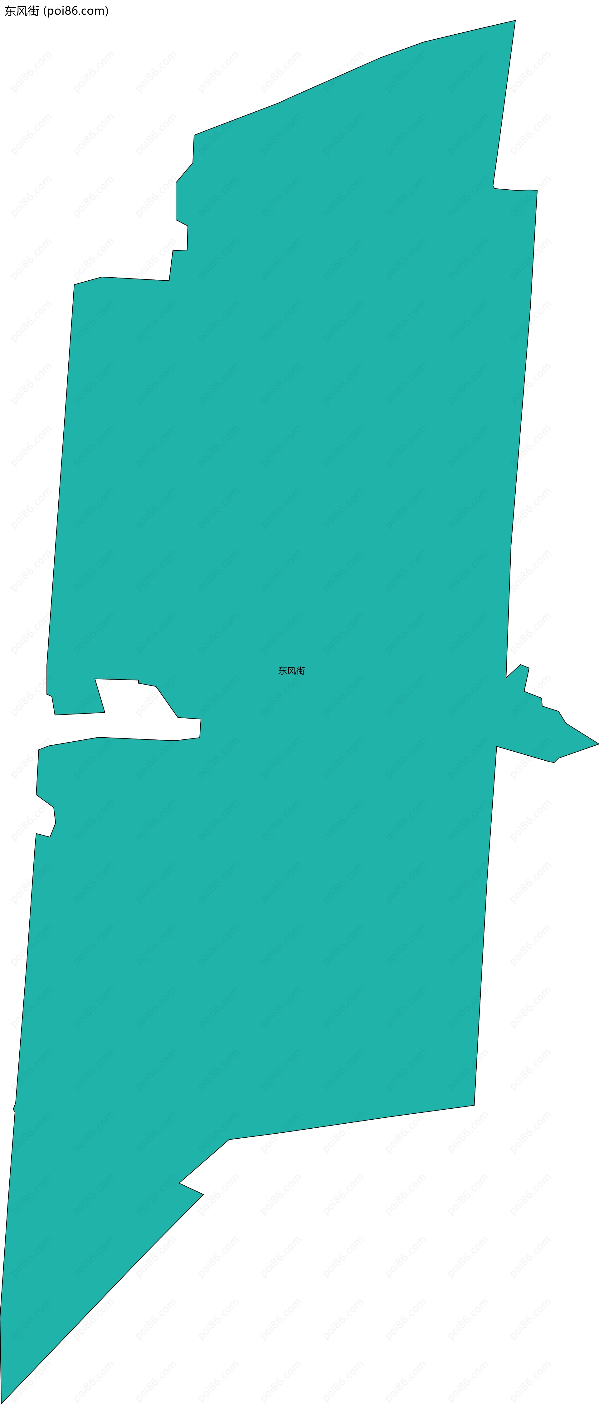 东风街边界地图