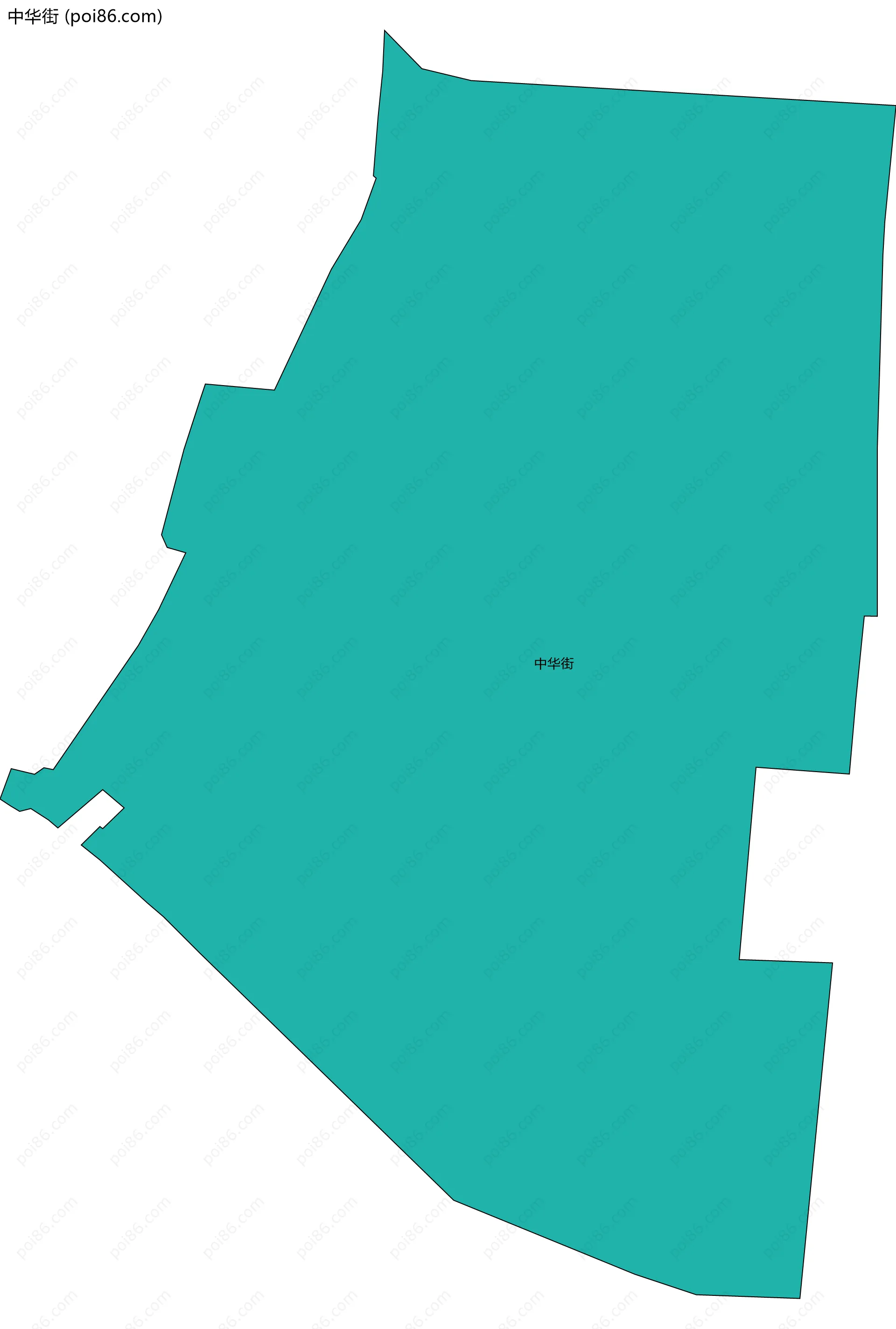 中华街边界地图