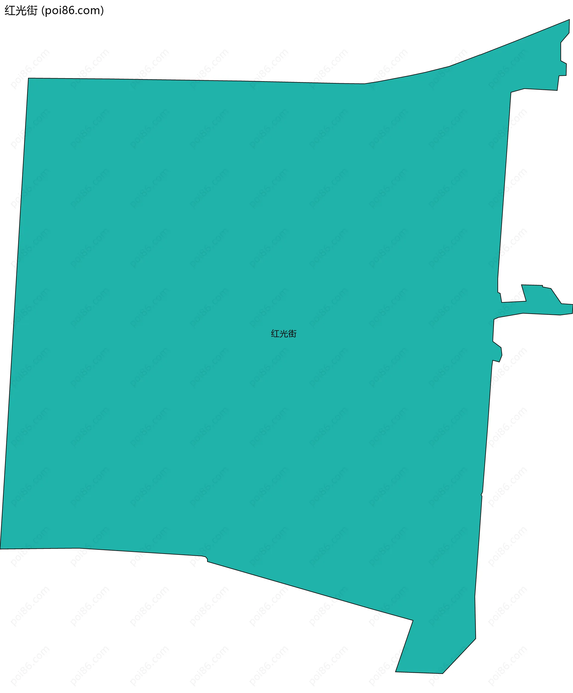 红光街边界地图