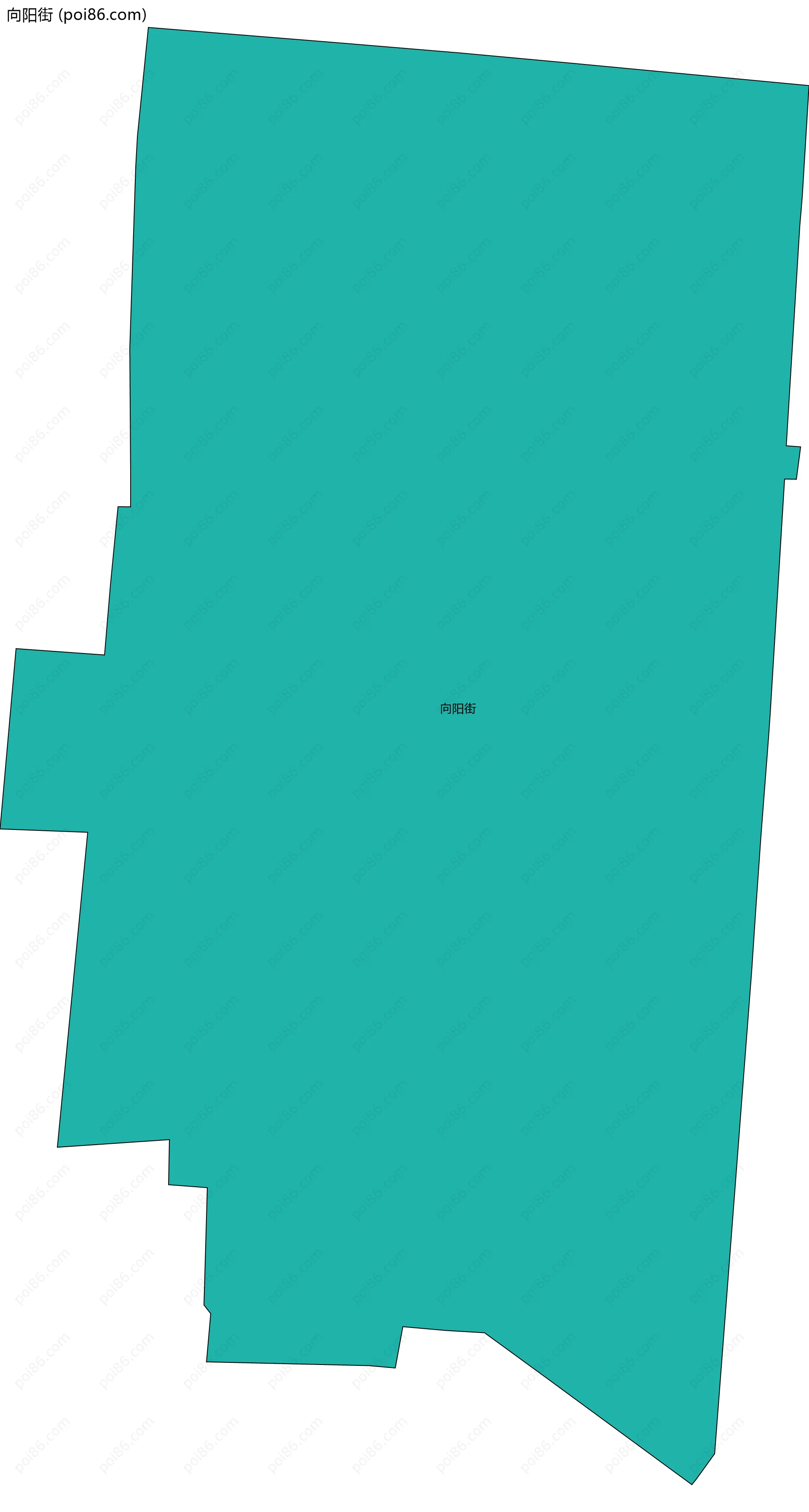 向阳街边界地图
