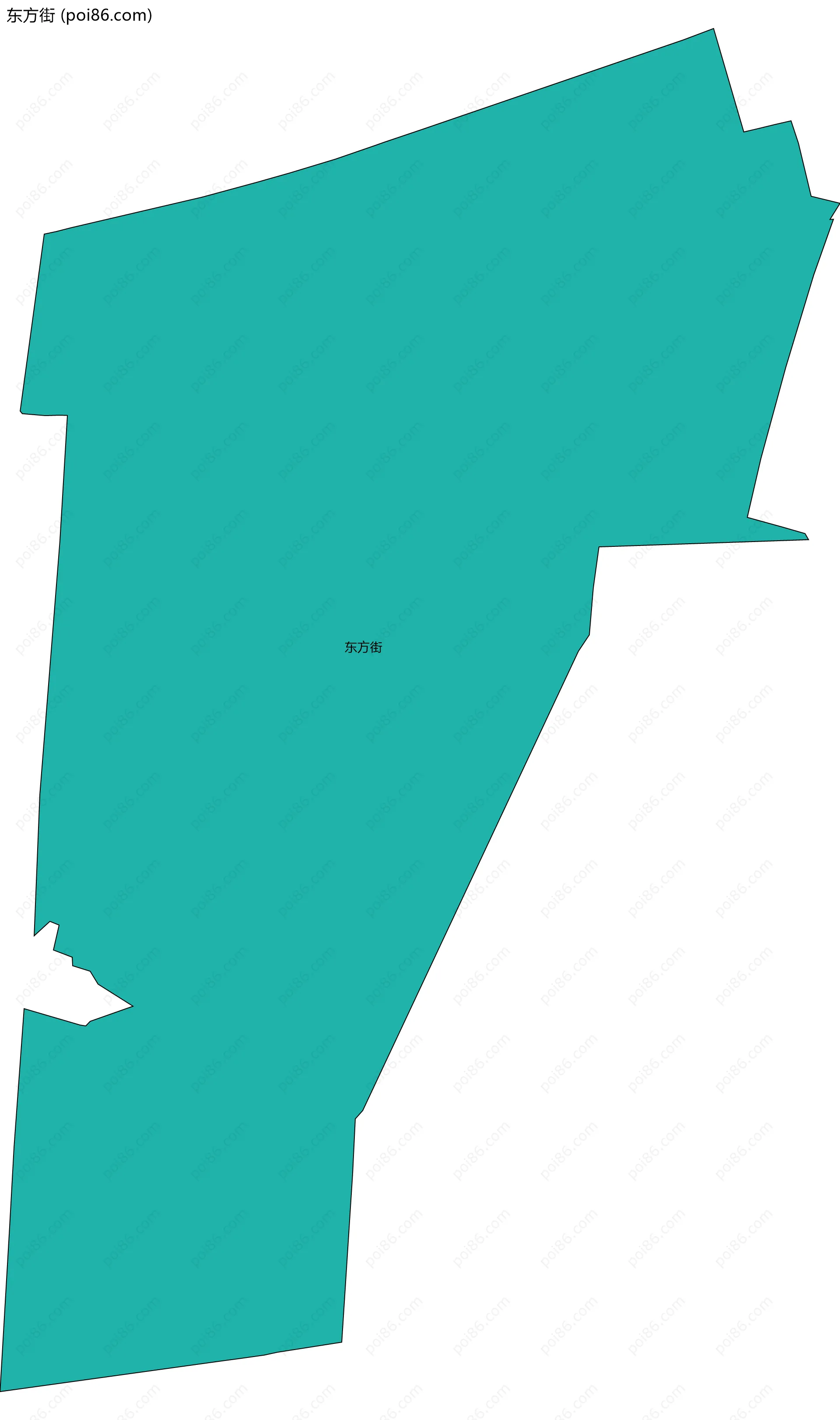 东方街边界地图