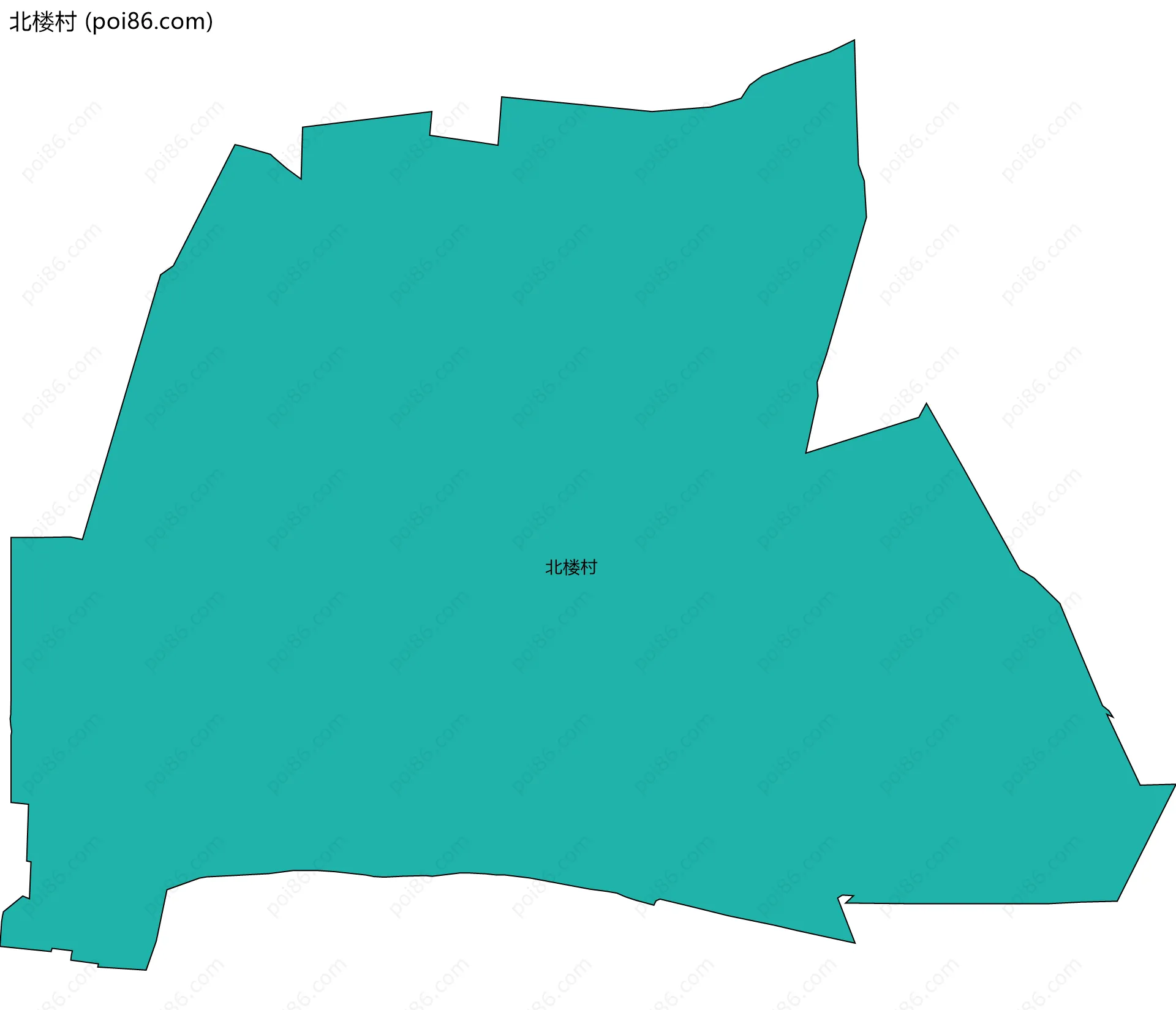 北楼村边界地图