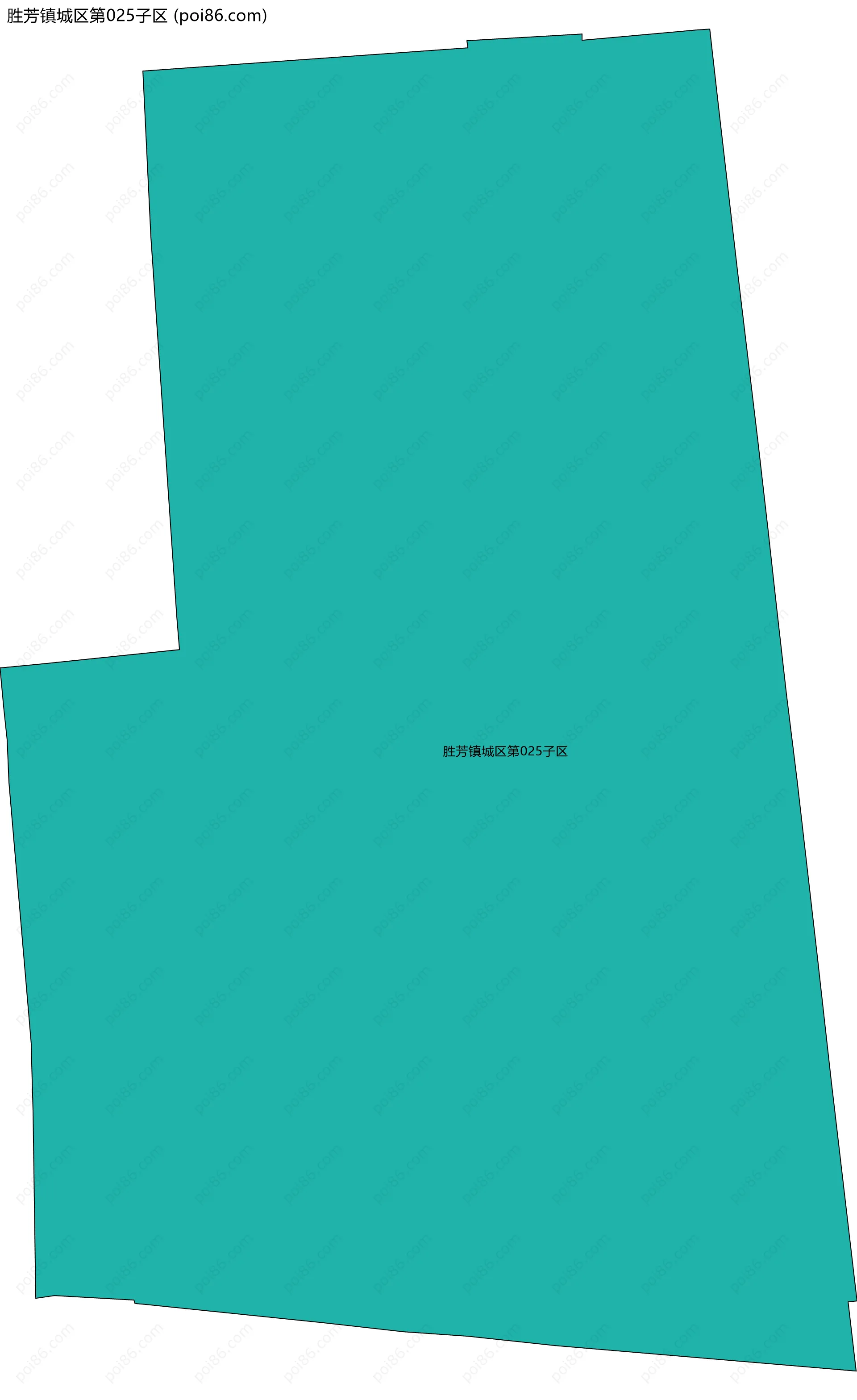 胜芳镇城区第025子区边界地图