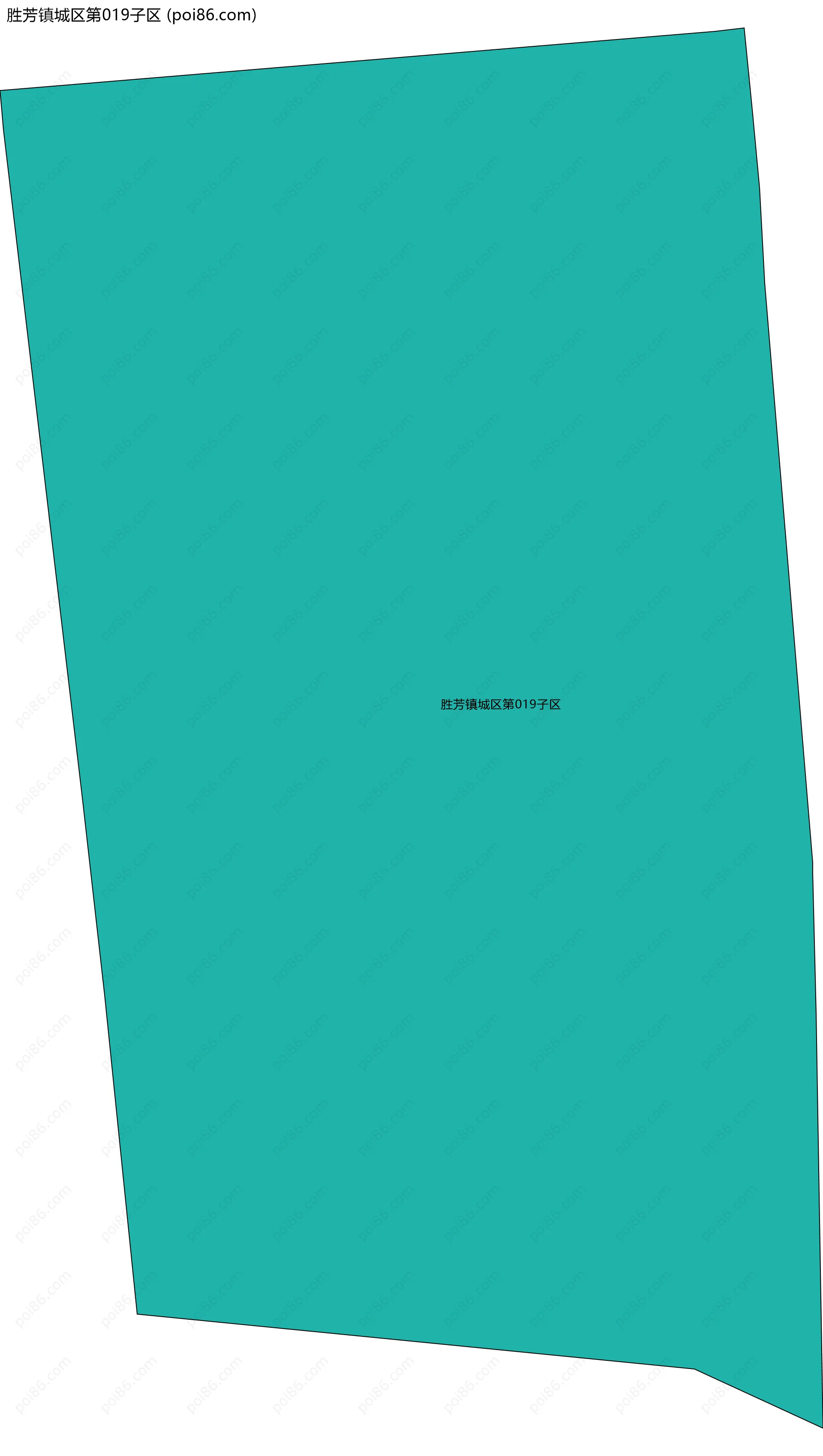 胜芳镇城区第019子区边界地图