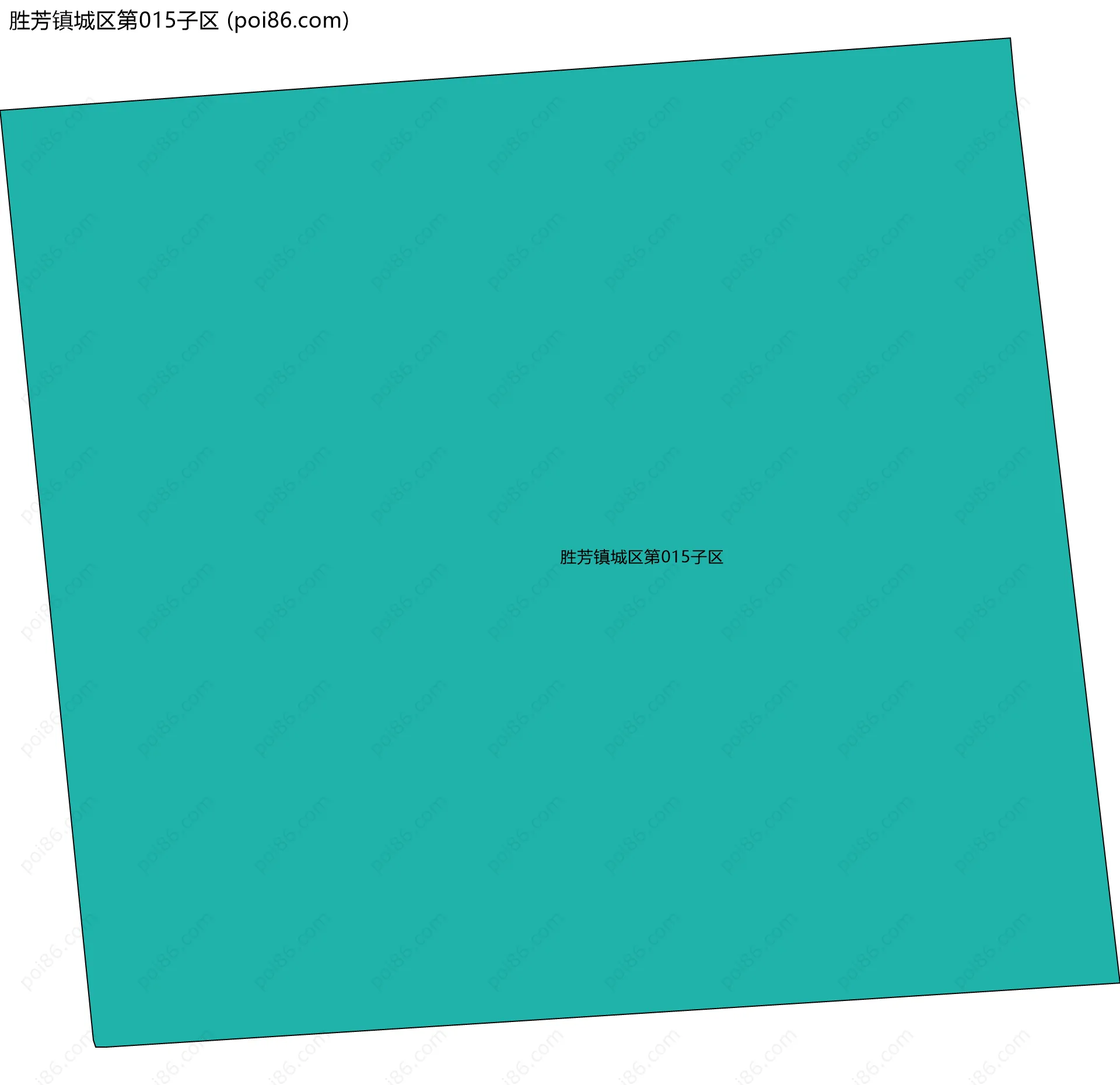 胜芳镇城区第015子区边界地图