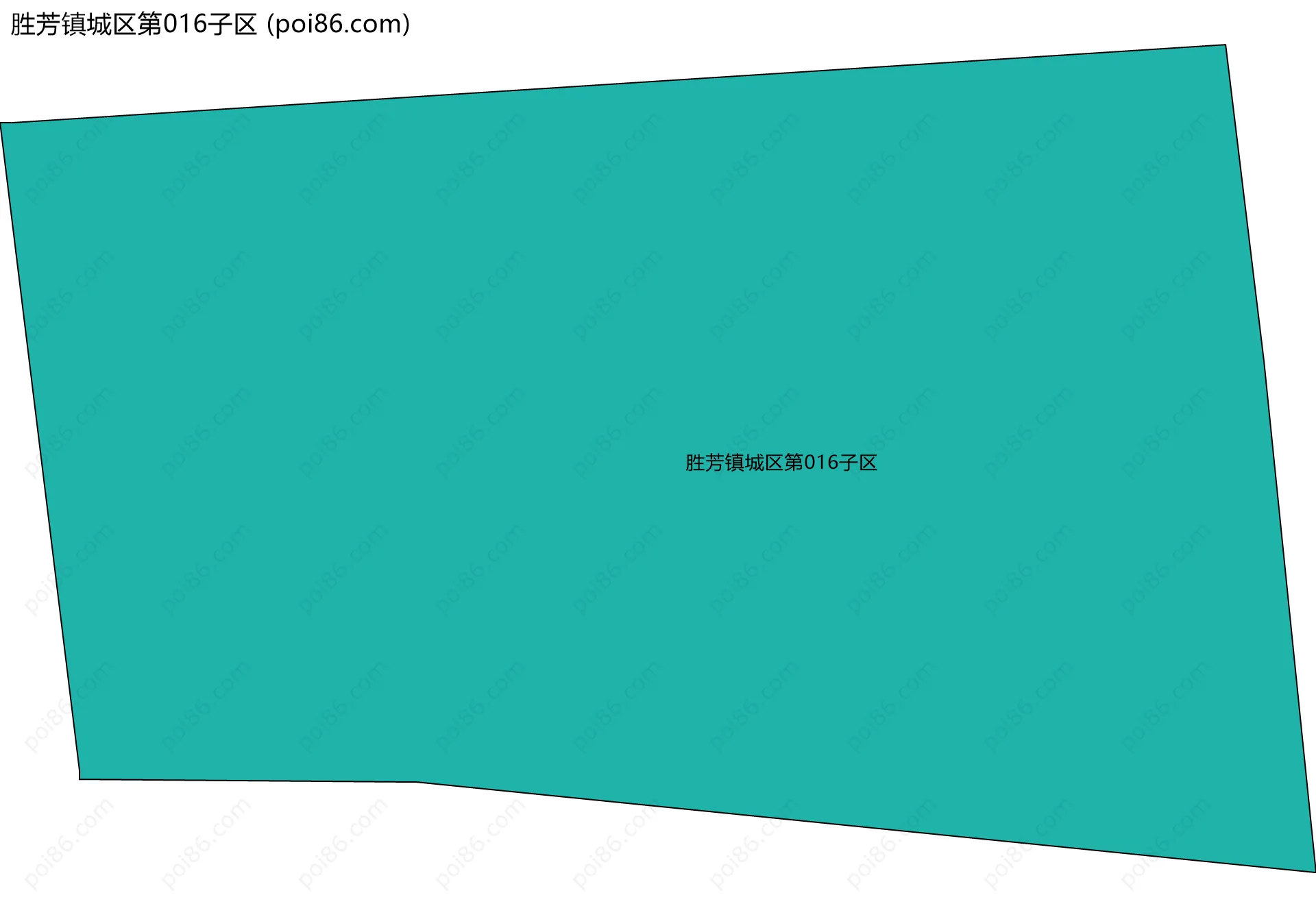 胜芳镇城区第016子区边界地图