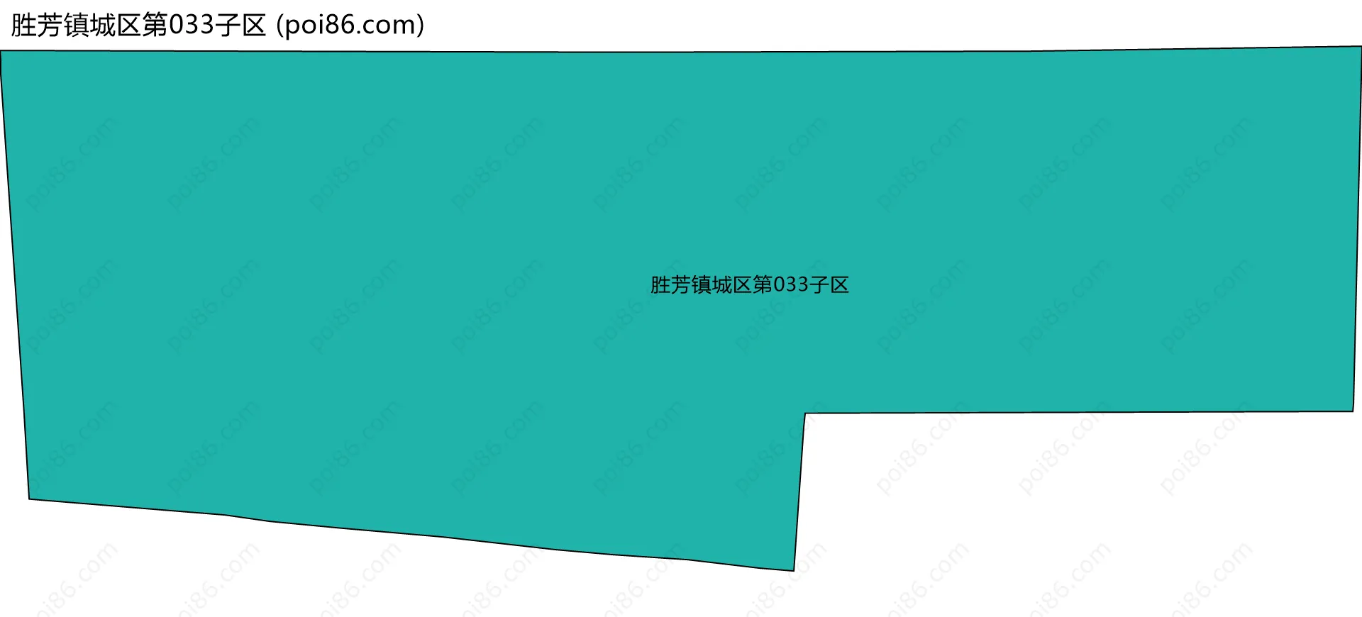 胜芳镇城区第033子区边界地图