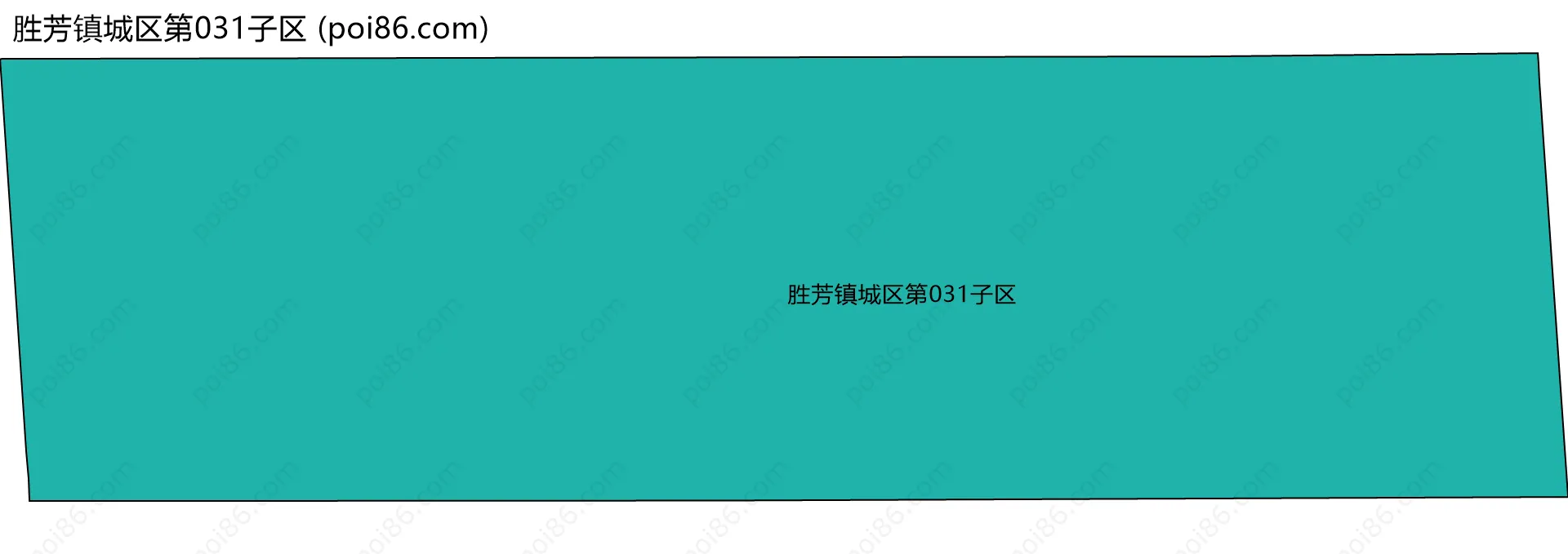 胜芳镇城区第031子区边界地图