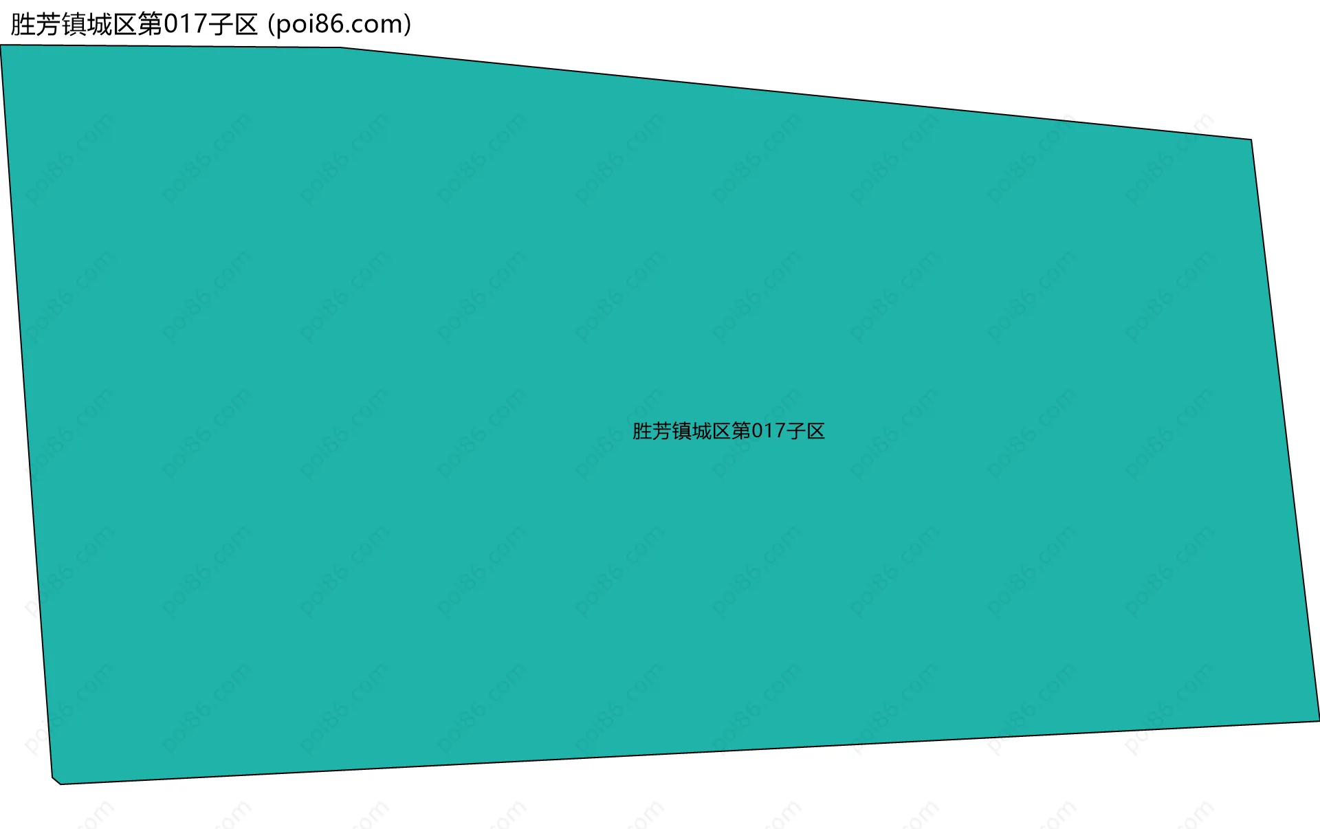 胜芳镇城区第017子区边界地图