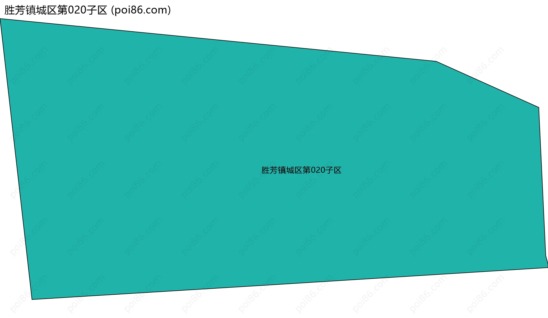胜芳镇城区第020子区边界地图