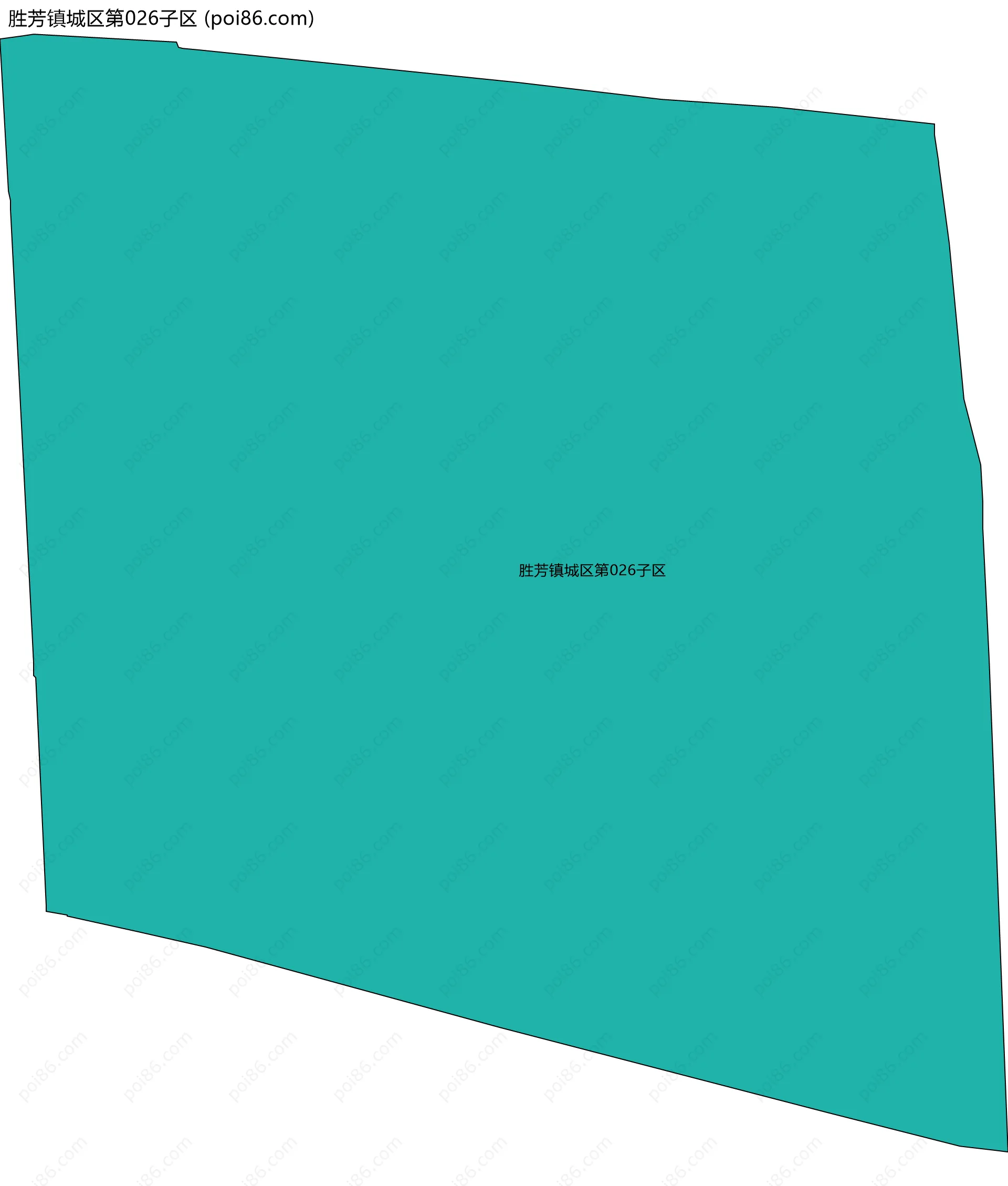 胜芳镇城区第026子区边界地图