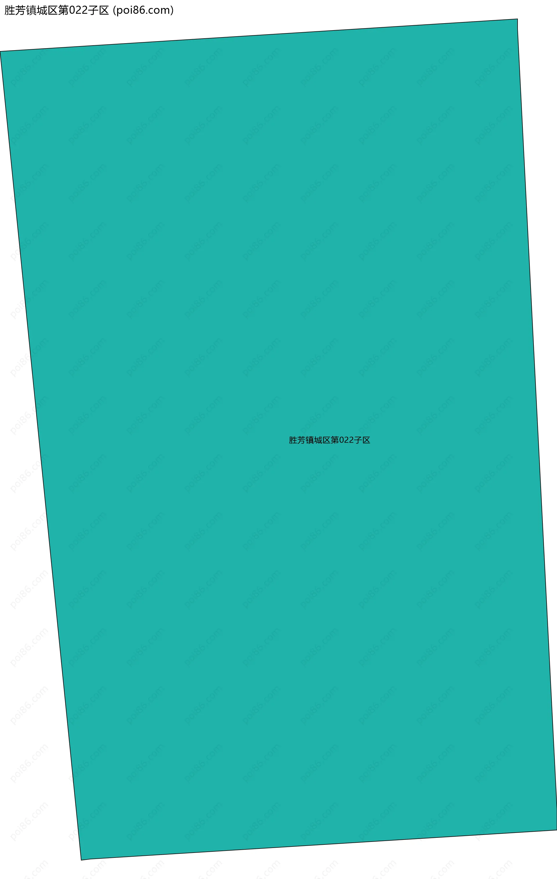 胜芳镇城区第022子区边界地图