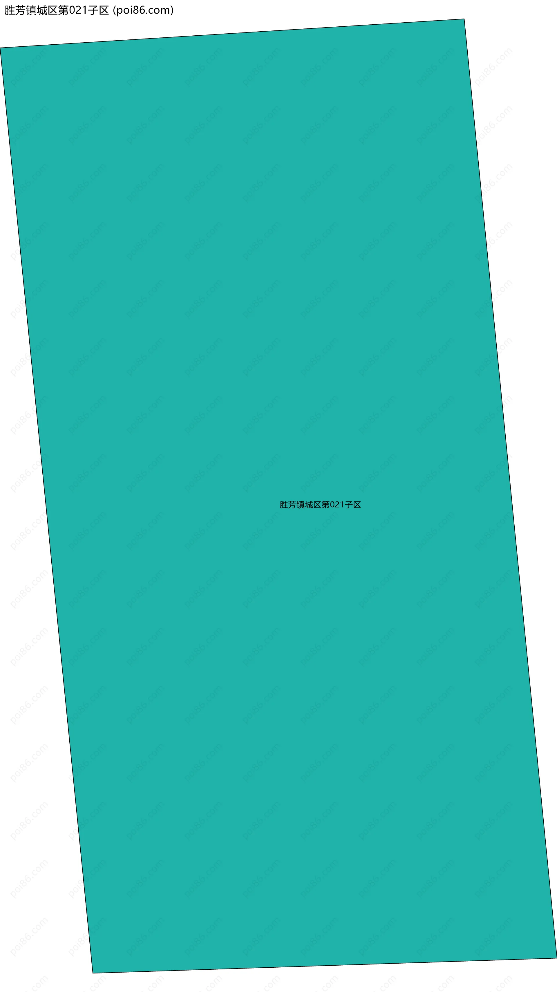 胜芳镇城区第021子区边界地图
