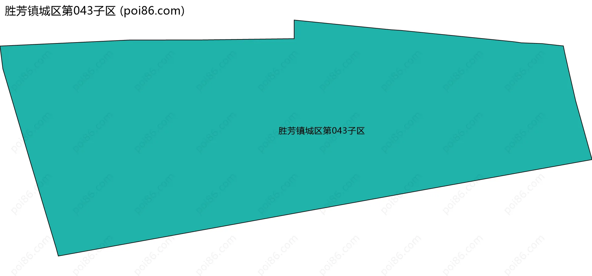 胜芳镇城区第043子区边界地图