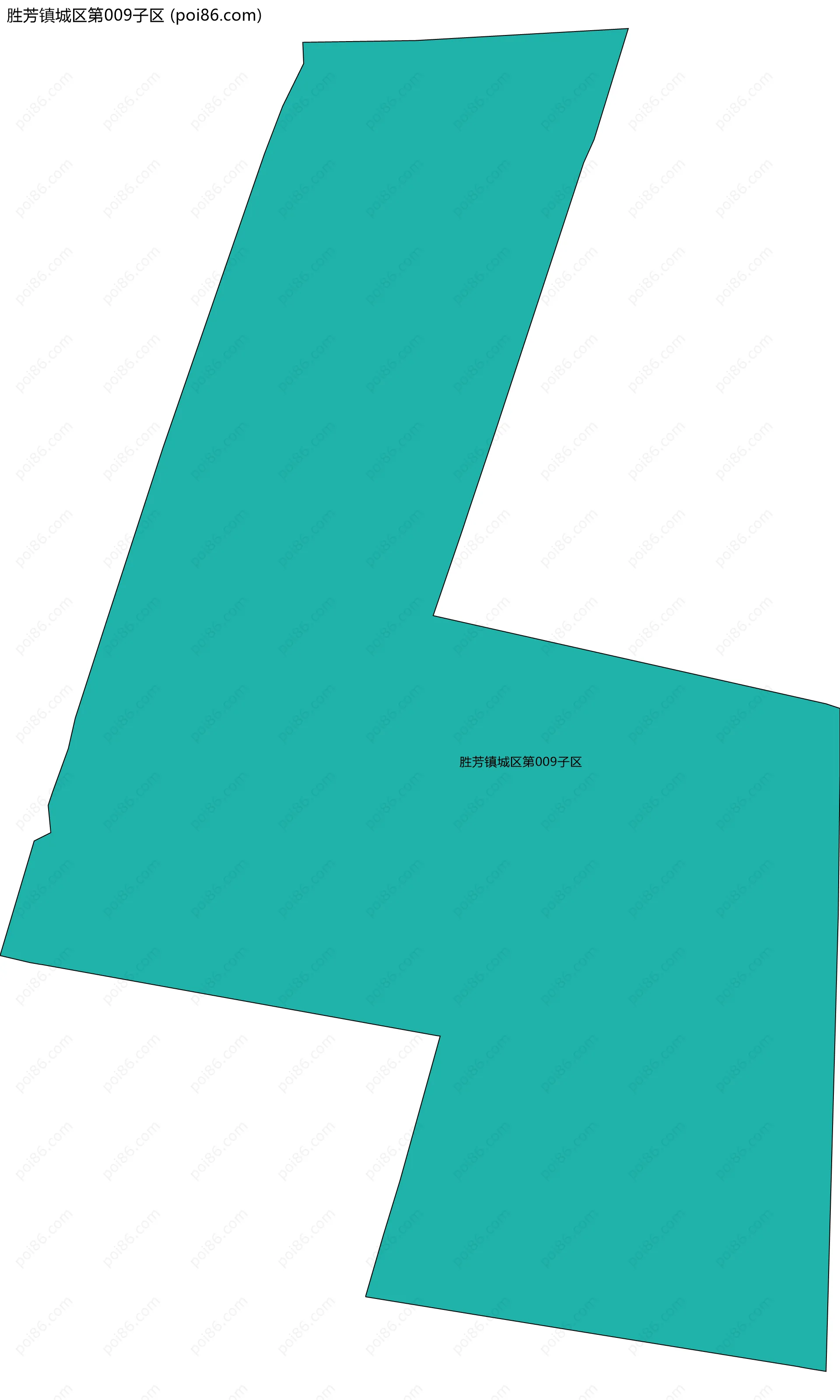 胜芳镇城区第009子区边界地图