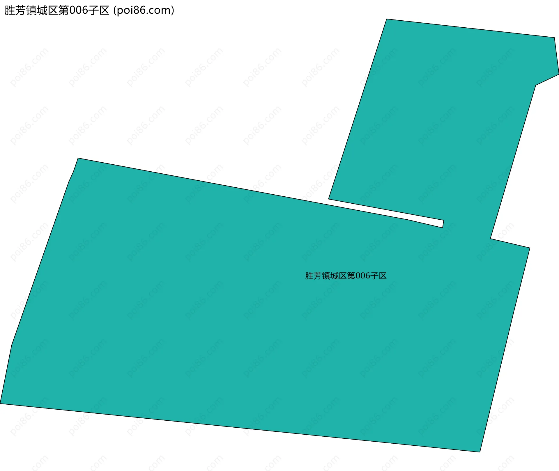 胜芳镇城区第006子区边界地图