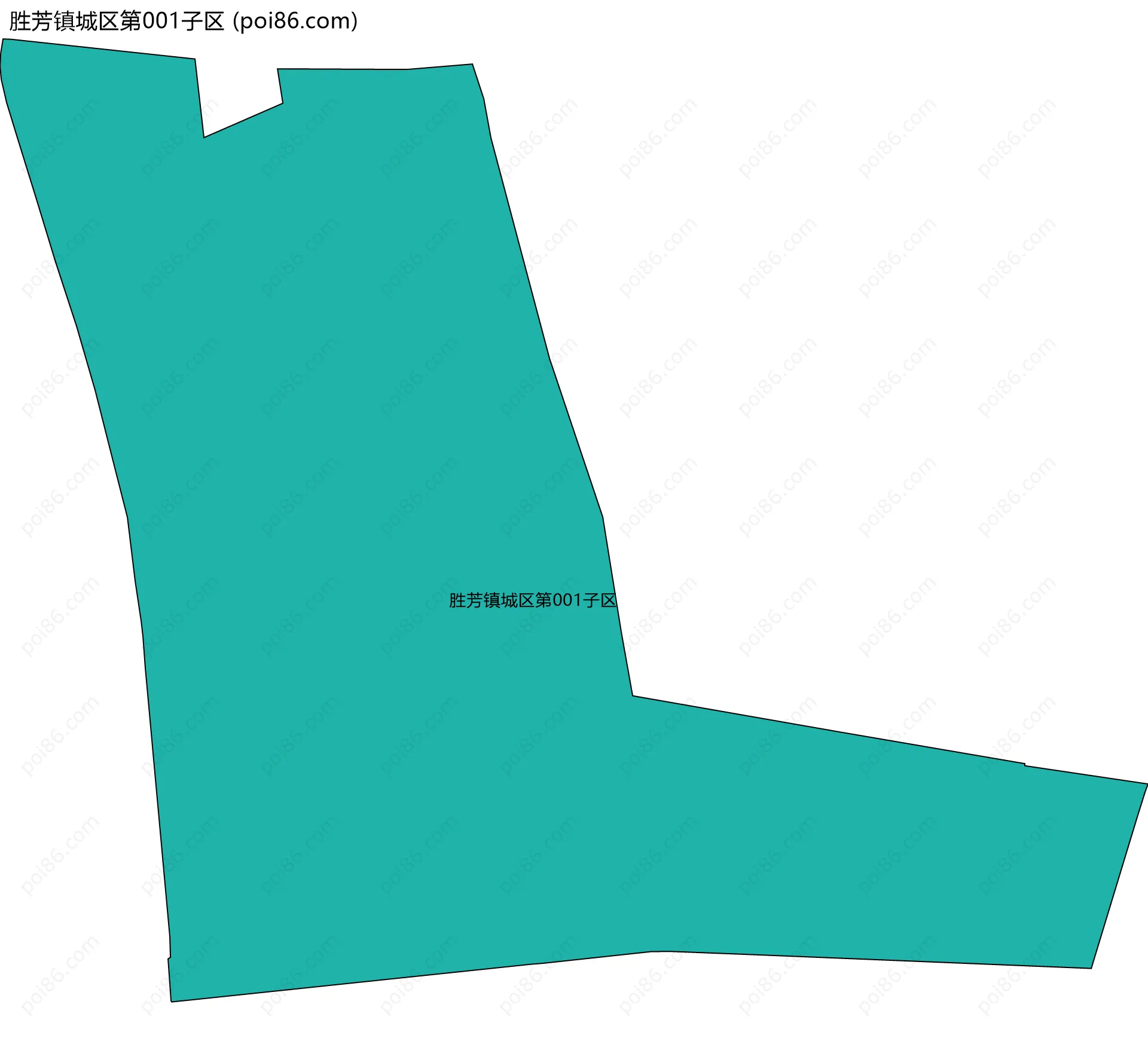 胜芳镇城区第001子区边界地图
