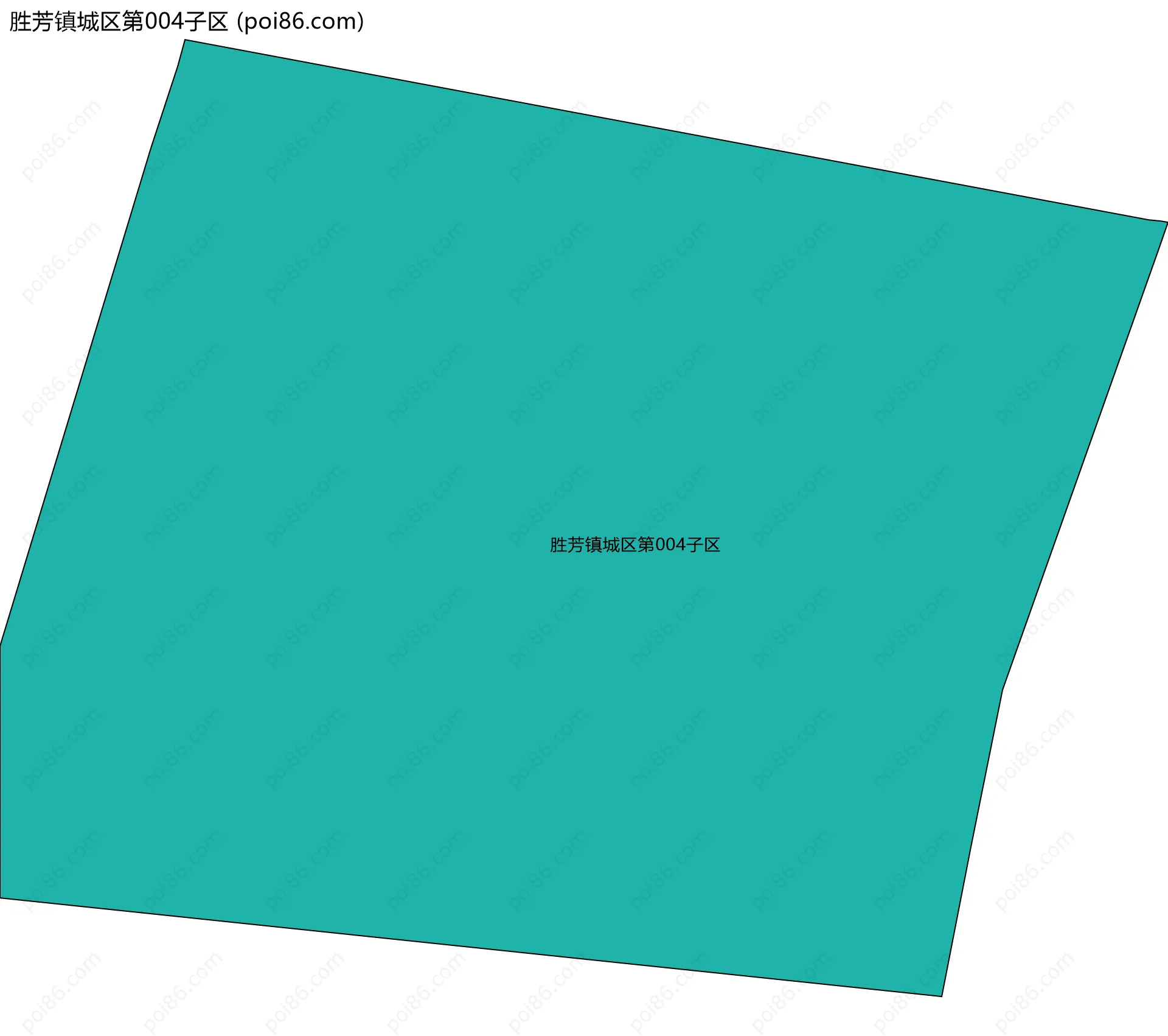 胜芳镇城区第004子区边界地图
