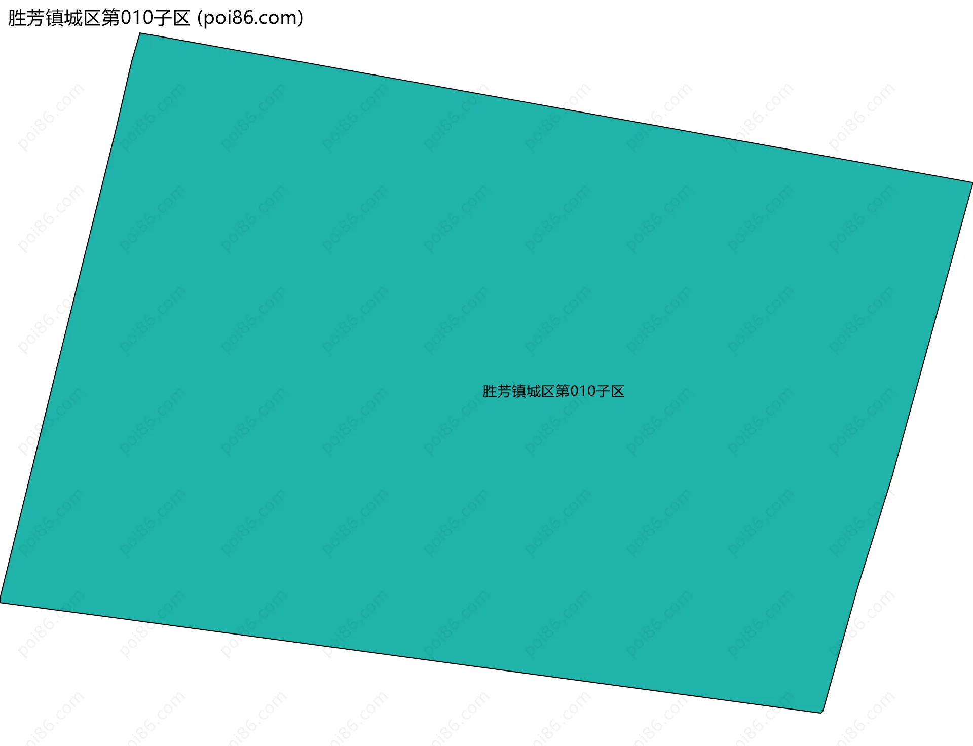 胜芳镇城区第010子区边界地图