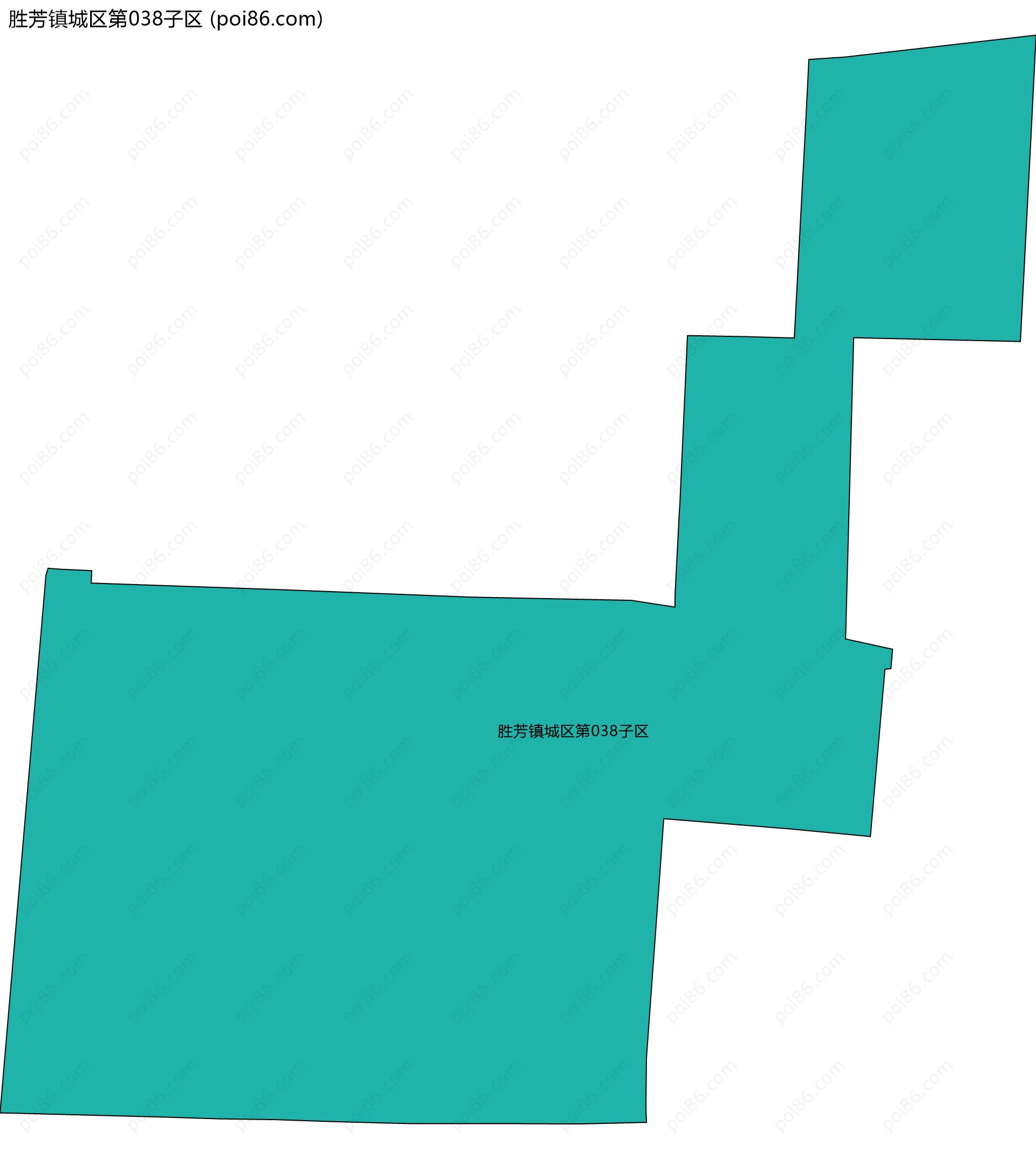 胜芳镇城区第038子区边界地图