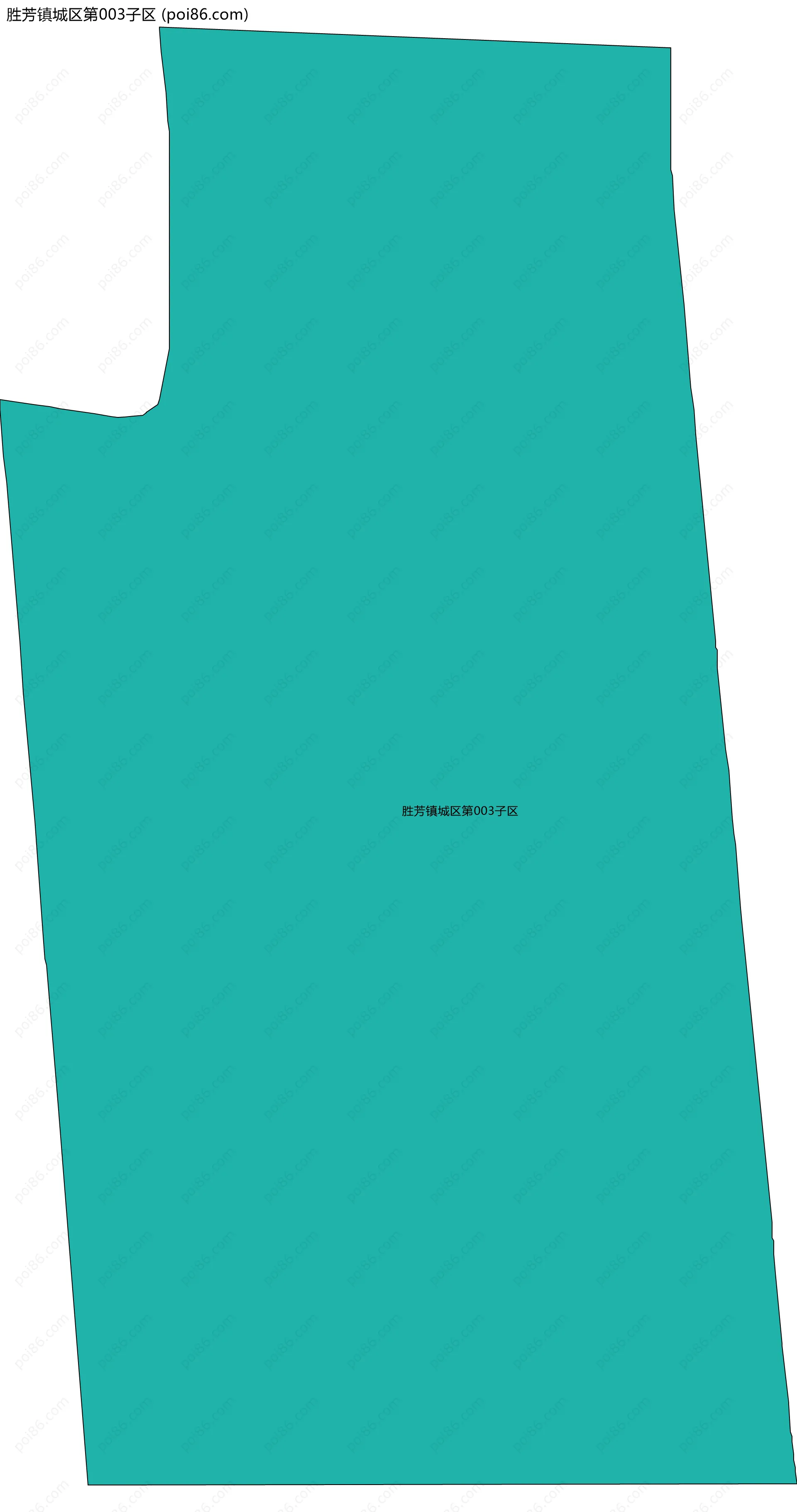 胜芳镇城区第003子区边界地图
