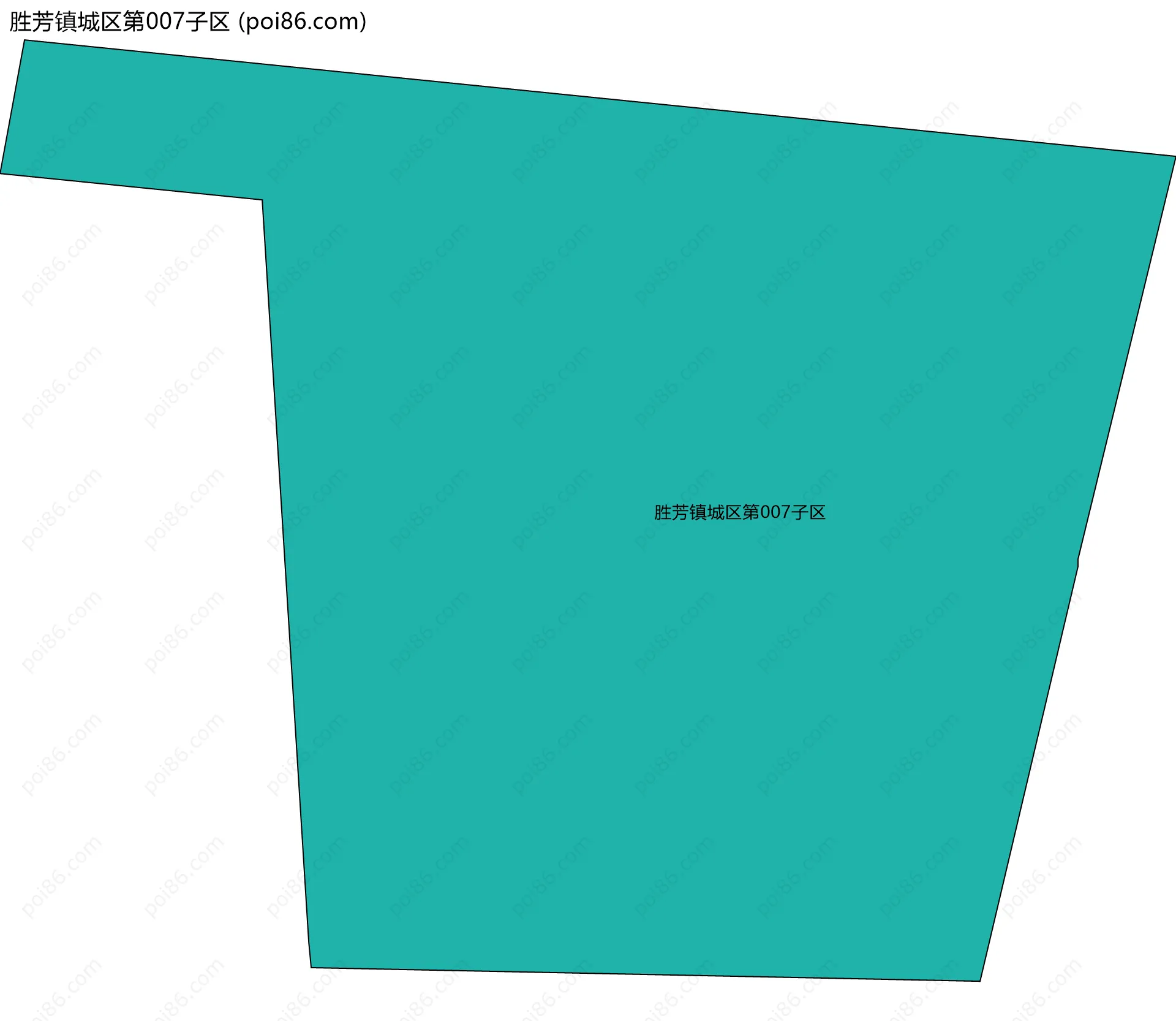 胜芳镇城区第007子区边界地图
