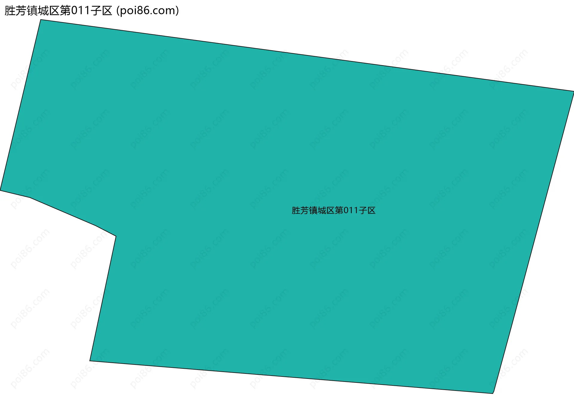 胜芳镇城区第011子区边界地图