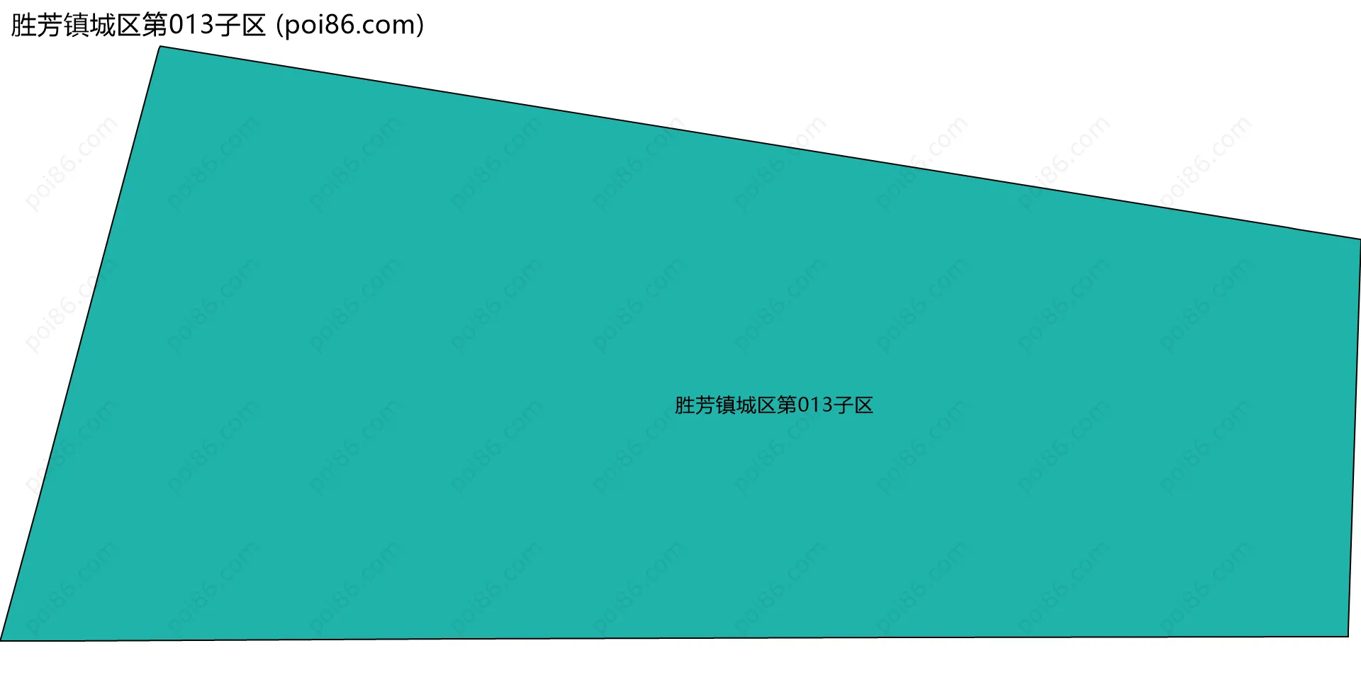 胜芳镇城区第013子区边界地图