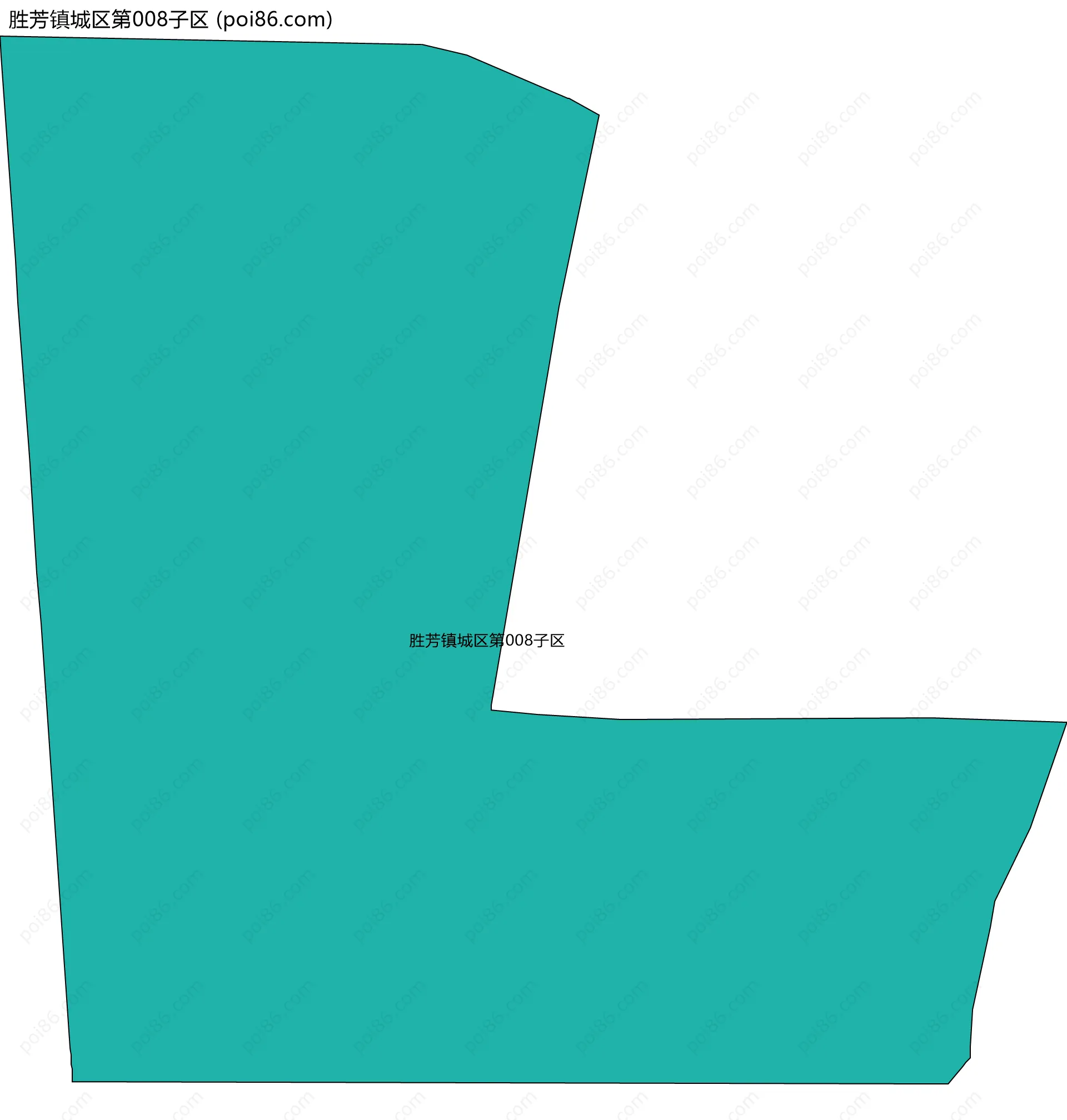 胜芳镇城区第008子区边界地图