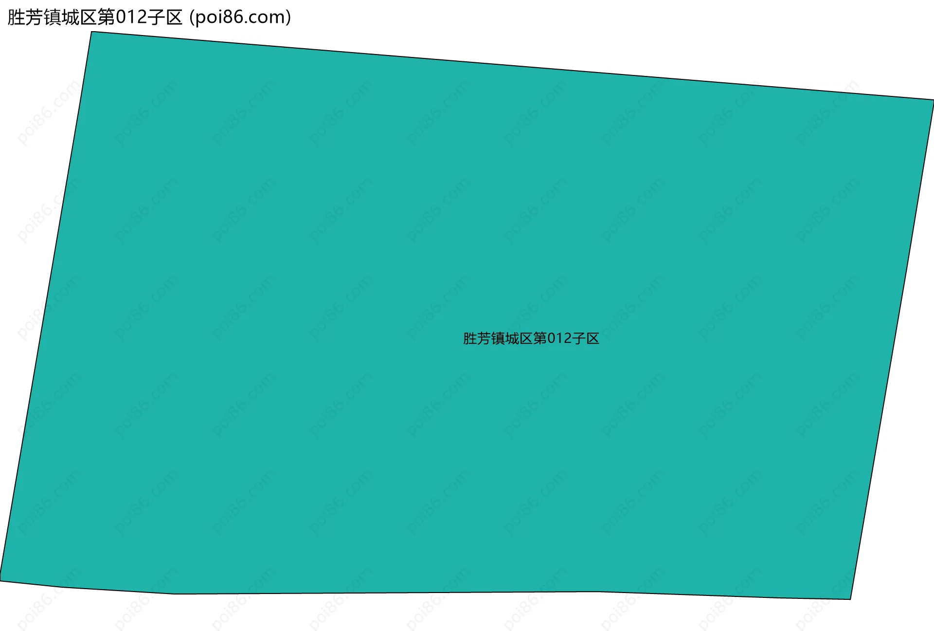 胜芳镇城区第012子区边界地图