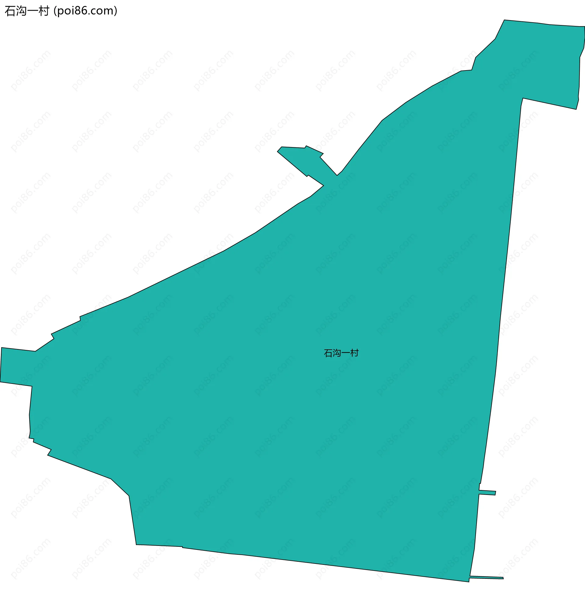 石沟一村边界地图