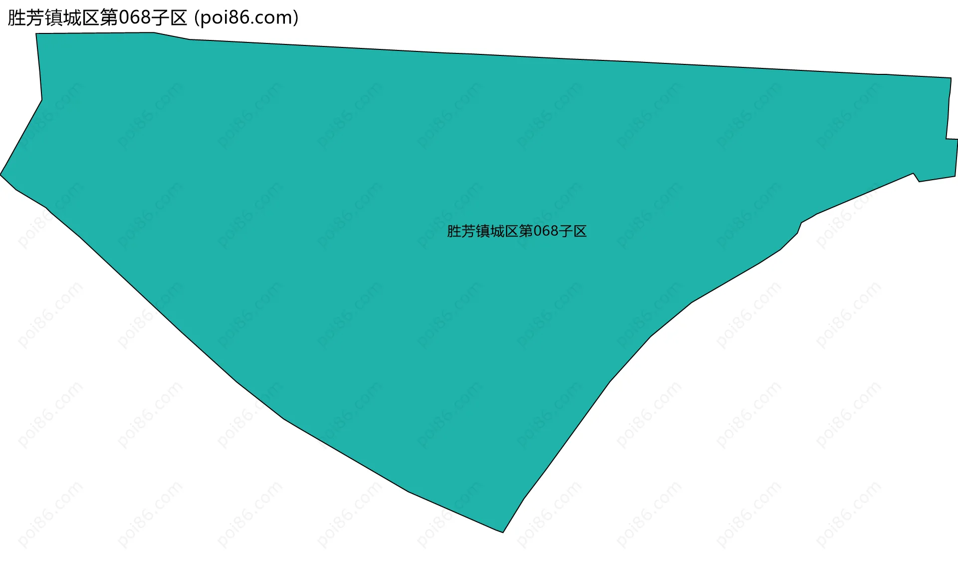 胜芳镇城区第068子区边界地图