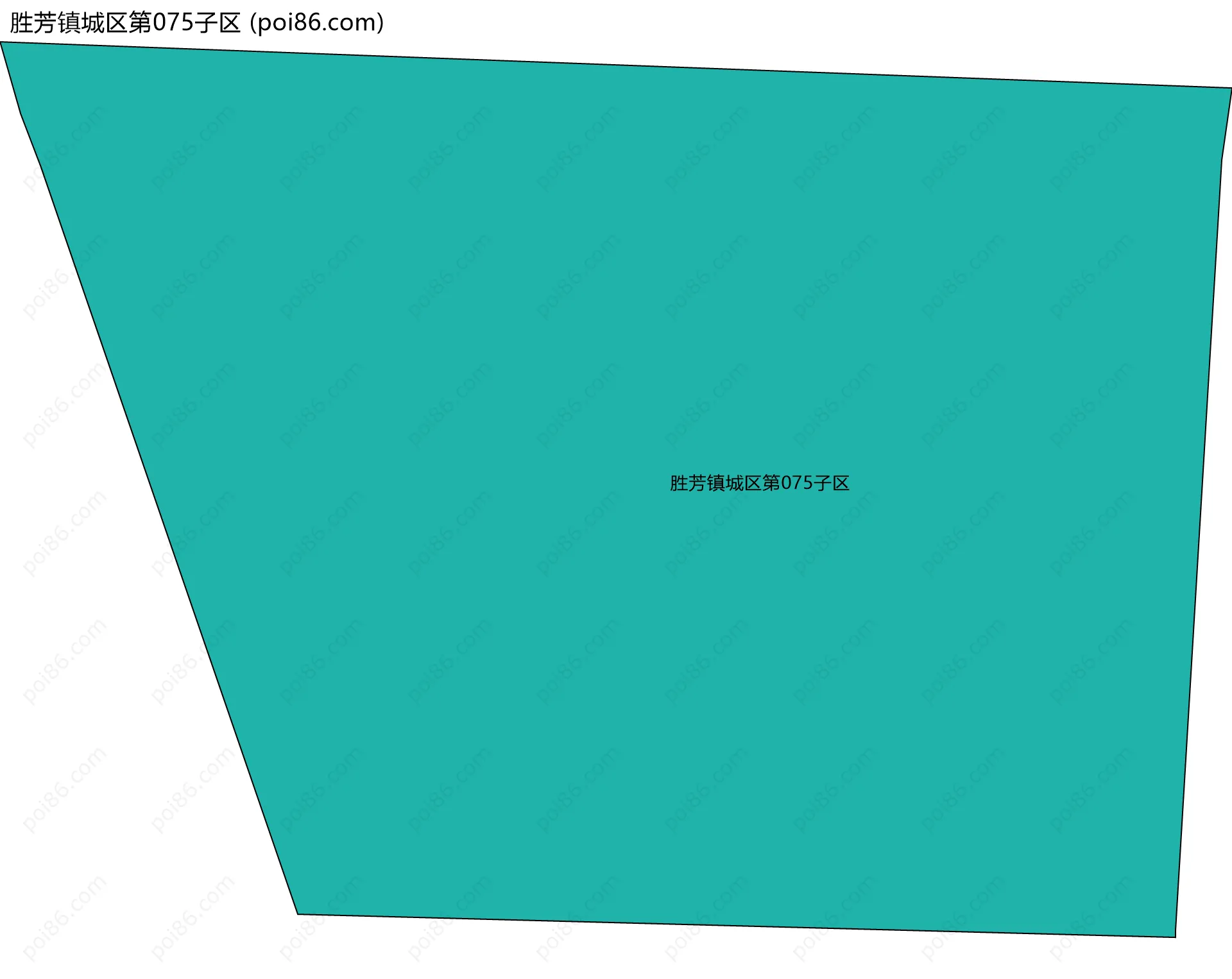 胜芳镇城区第075子区边界地图