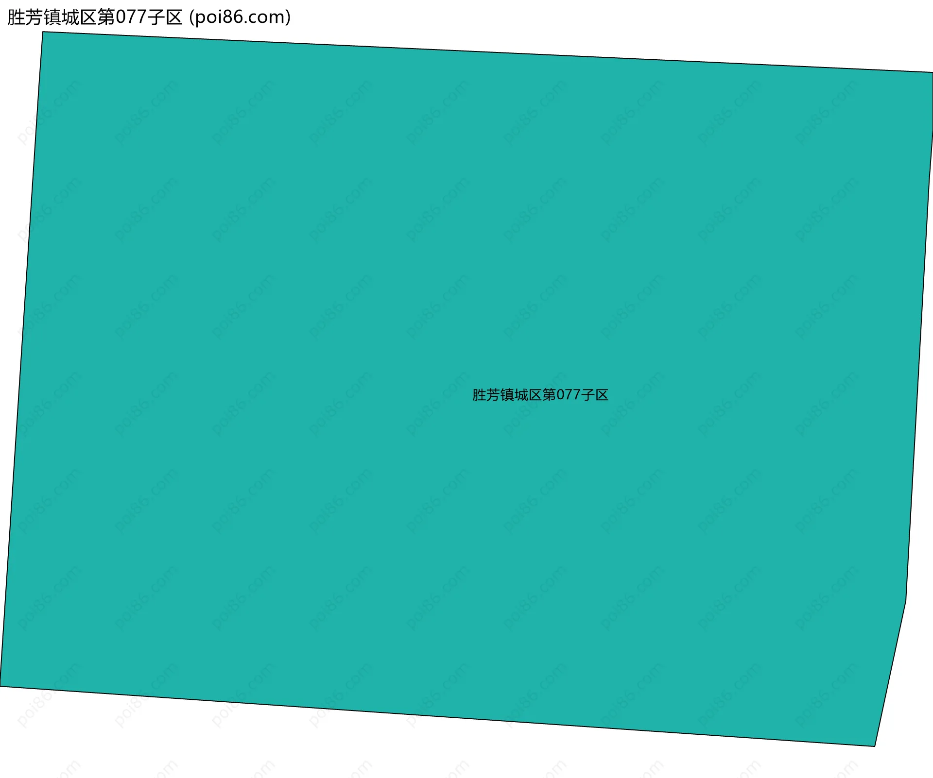 胜芳镇城区第077子区边界地图