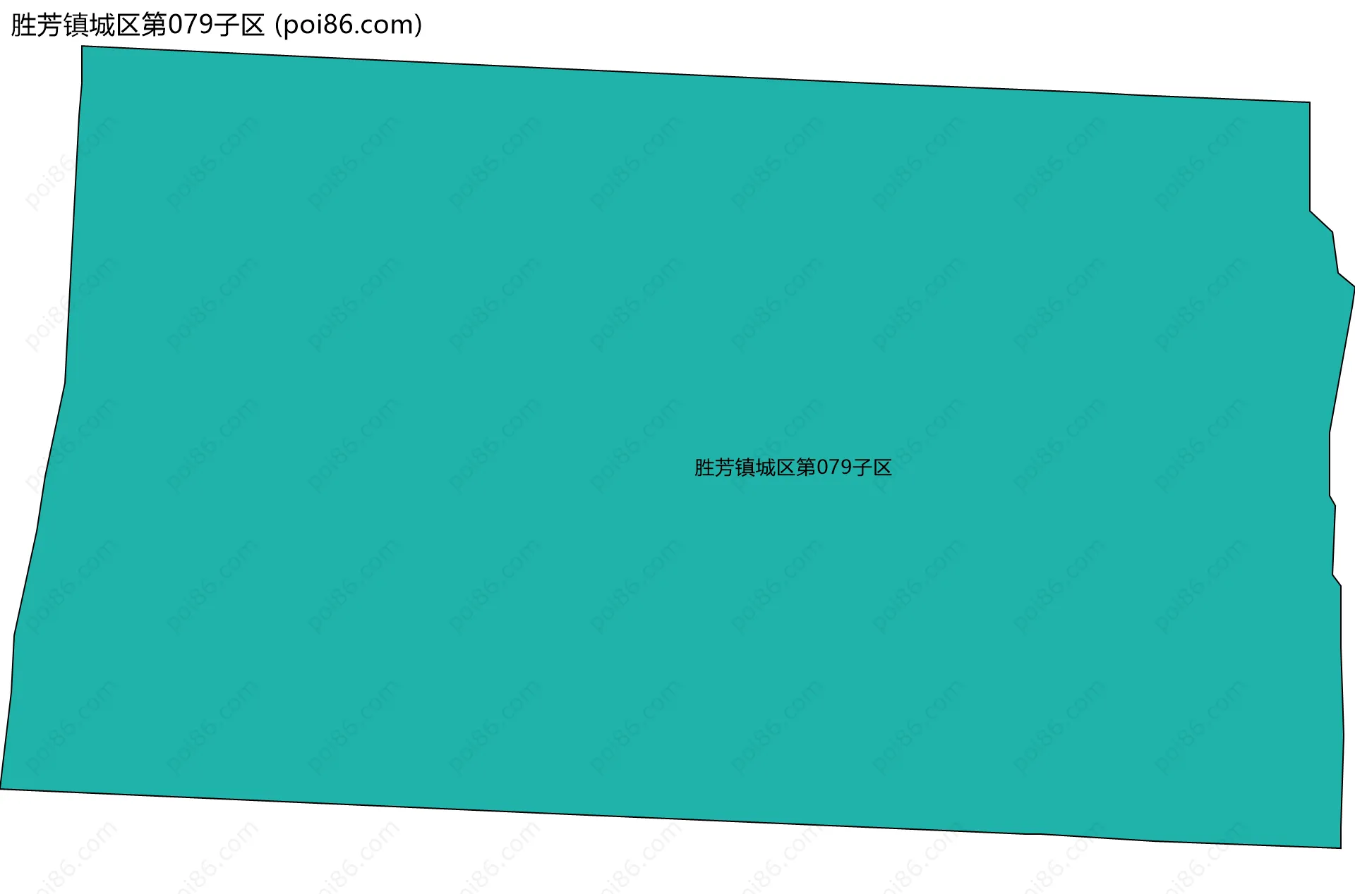 胜芳镇城区第079子区边界地图